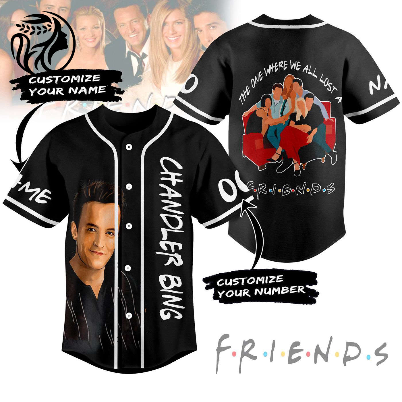 Chandler Bing Baseball Jersey For Men Women And Kids Gift