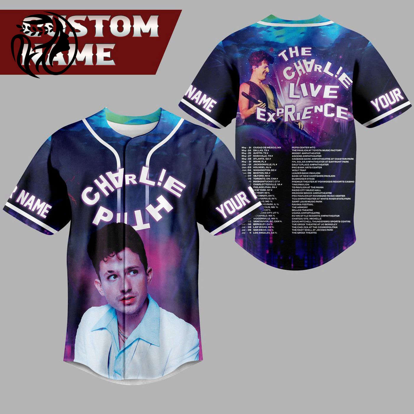 Charlie Puth Baseball Jersey For Men Women And Kids Gift