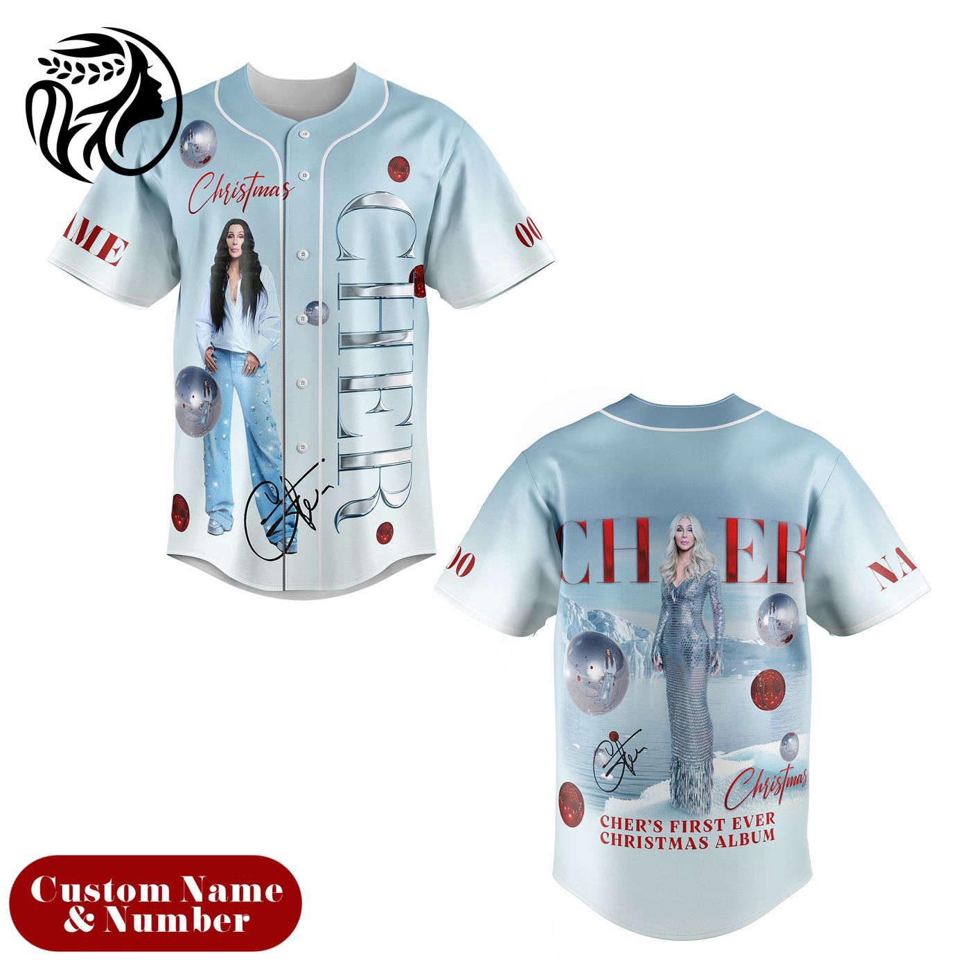 Cher First Ever Christmas Baseball Jersey For Men Women And Kids Gift