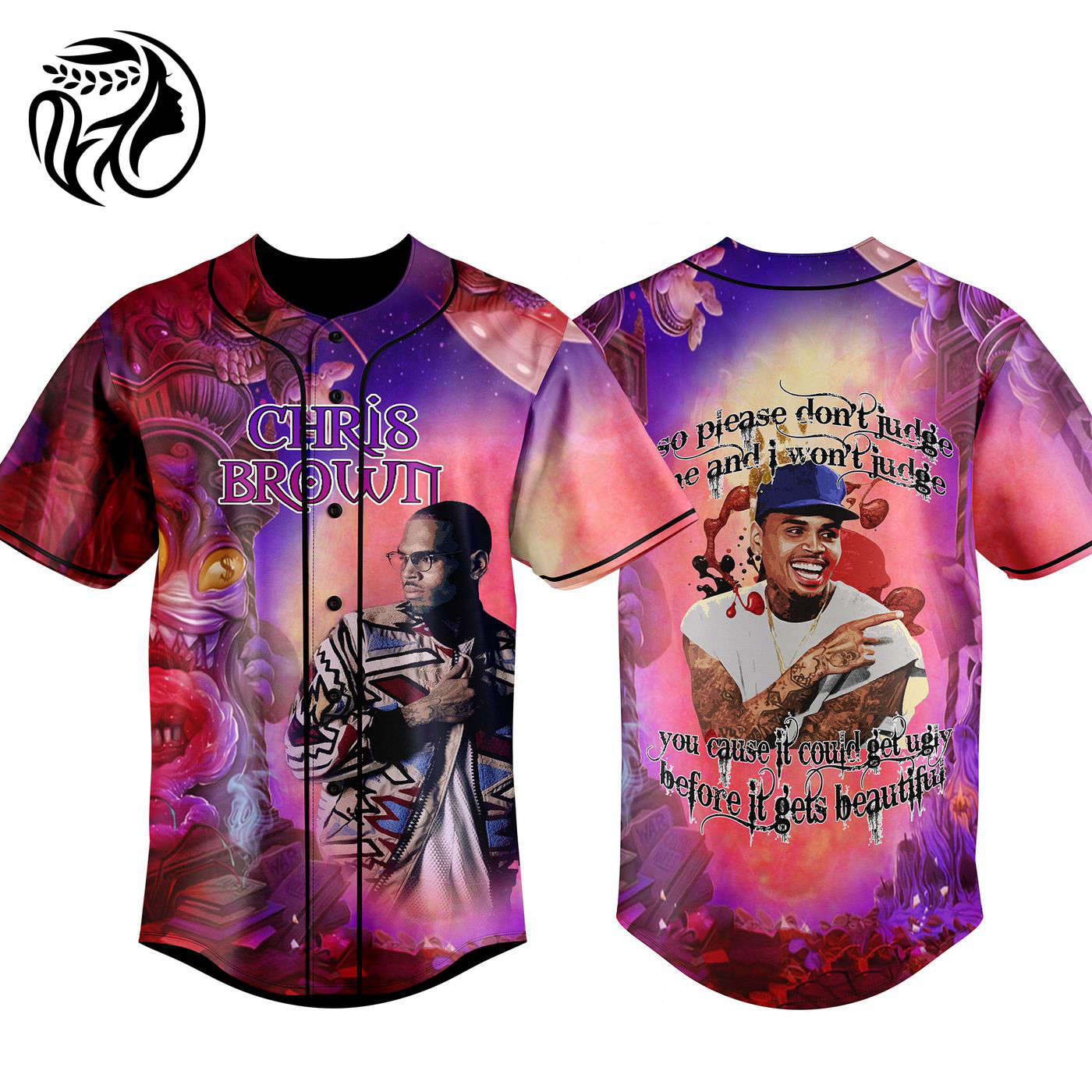 Chris Brown Baseball Jersey For Men Women And Kids Gift