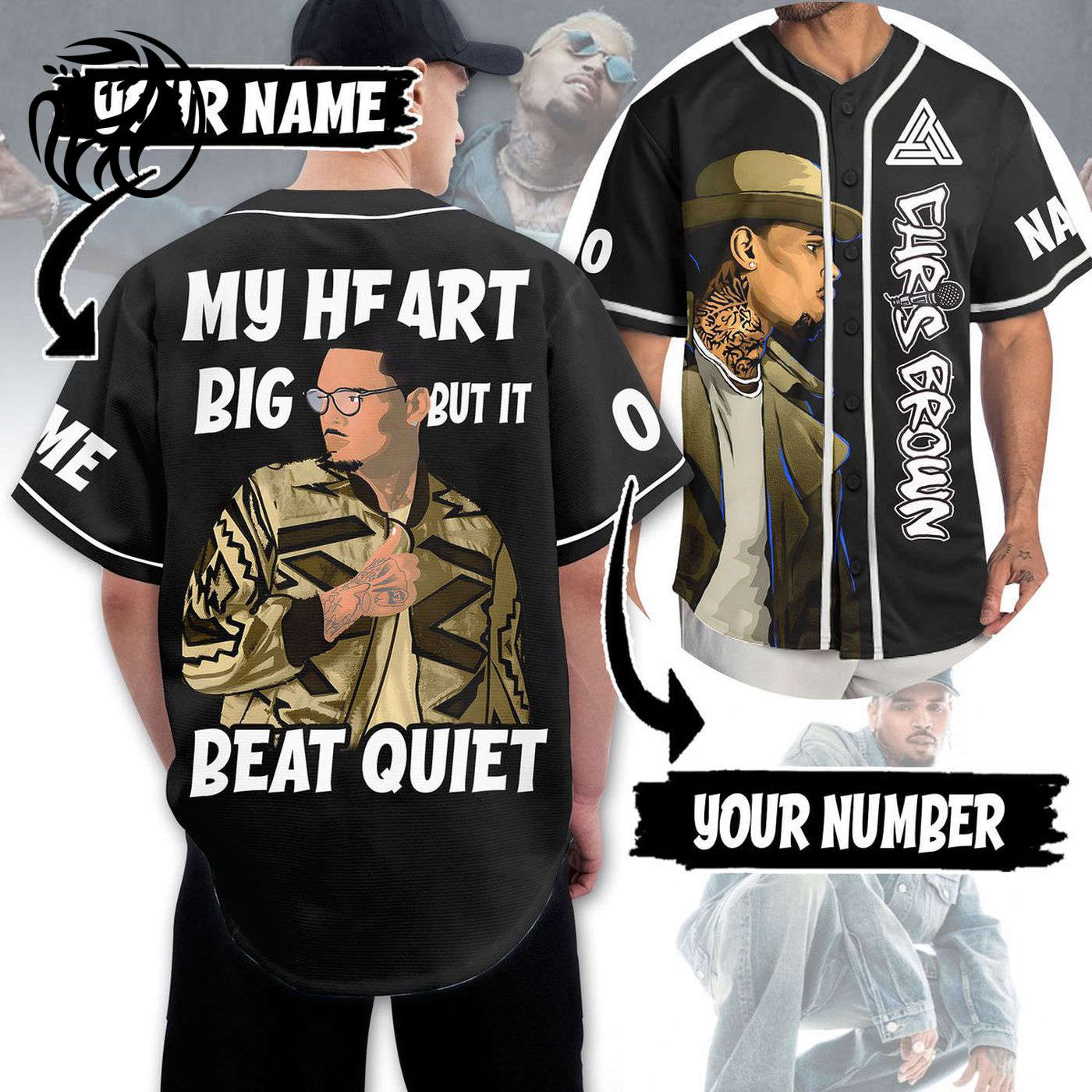 Chris Brown Baseball Jersey For Men Women And Kids Gift