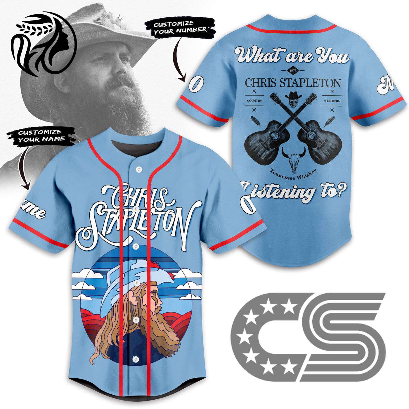Chris Stapleton Baseball Jersey For Men Women And Kids Gift