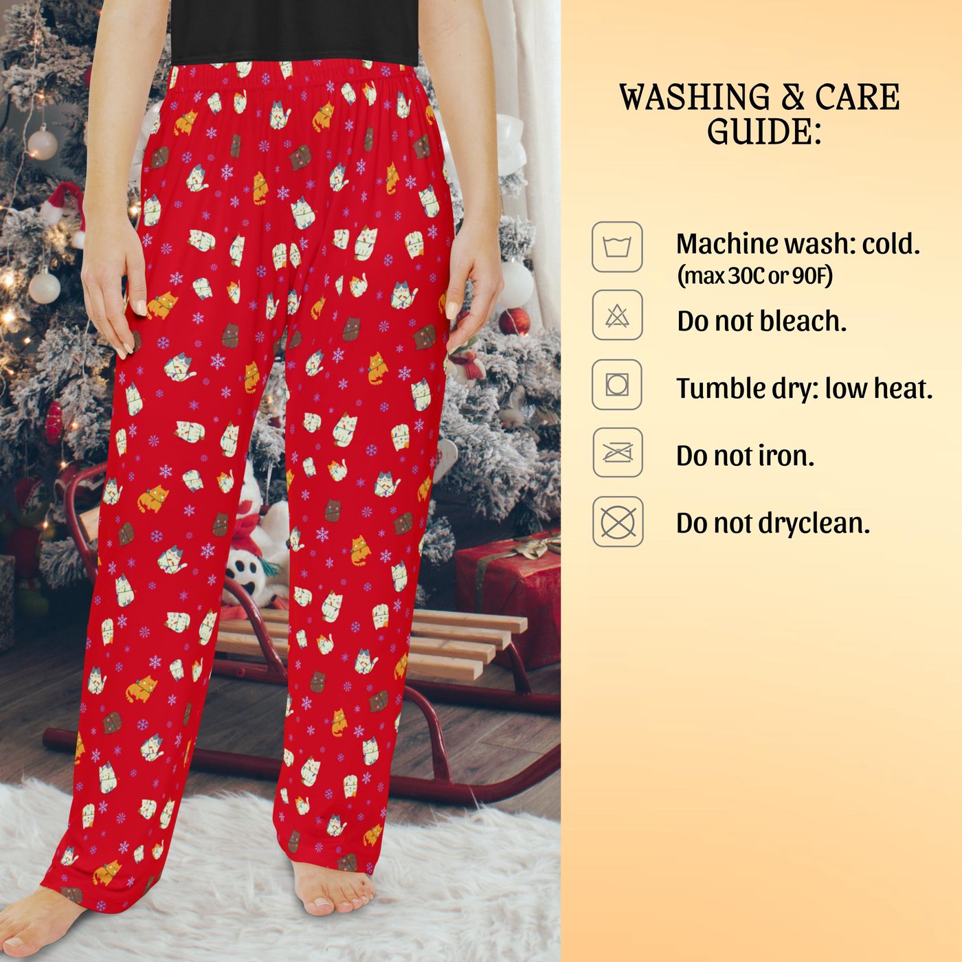 Christmas Cats Family Pajama Pant – Matching Xmas Cartoon Sleep Pant Lightweight Loungewear – Perfect Holiday Gift!
