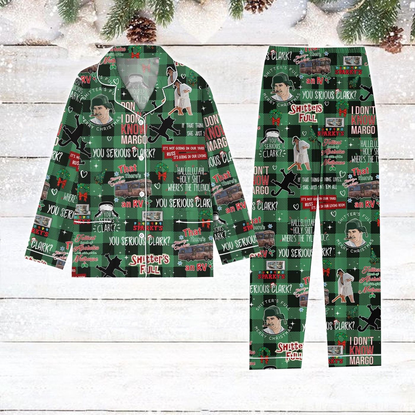 Shop Clark Griswold Christmas Pajamas – Movie-inspired Xmas Family PJs Set