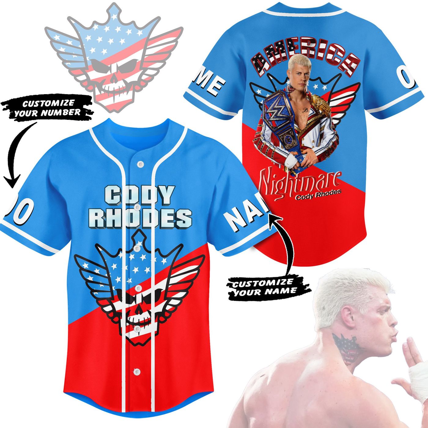 Cody Rhodes Baseball Jersey For Men Women And Kids Gift