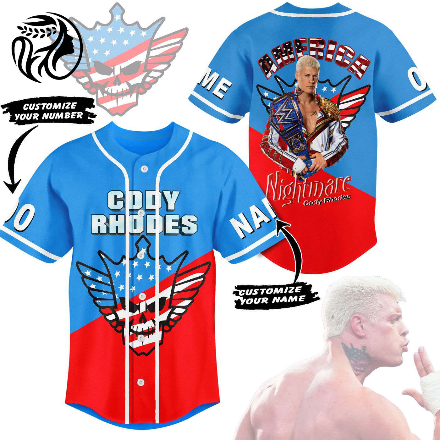 Cody Rhodes Baseball Jersey For Men Women And Kids Gift