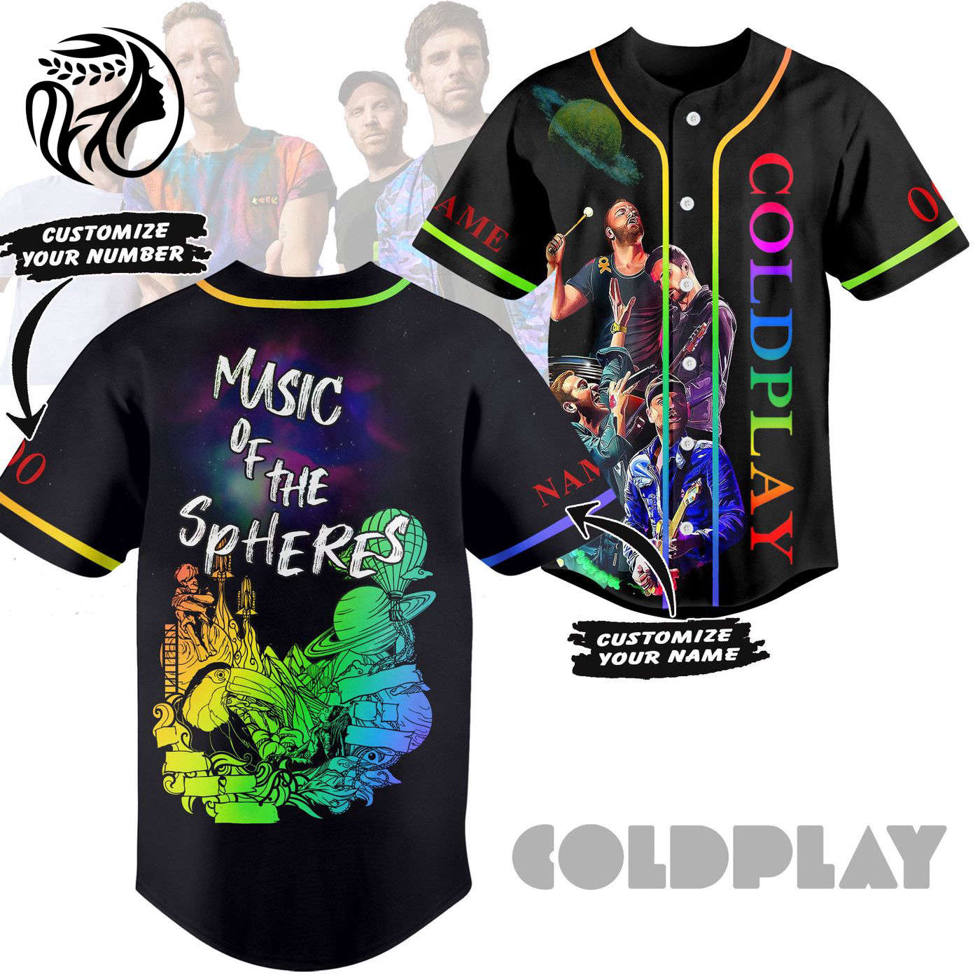 Coldplay Rock Band Baseball Jersey For Men Women And Kids Gift