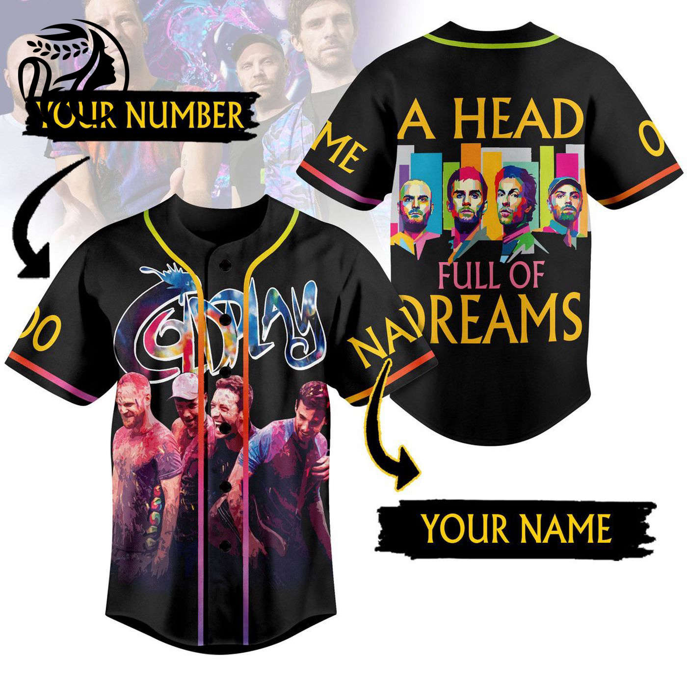 Coldplay Rock Band Baseball Jersey For Men Women And Kids Gift