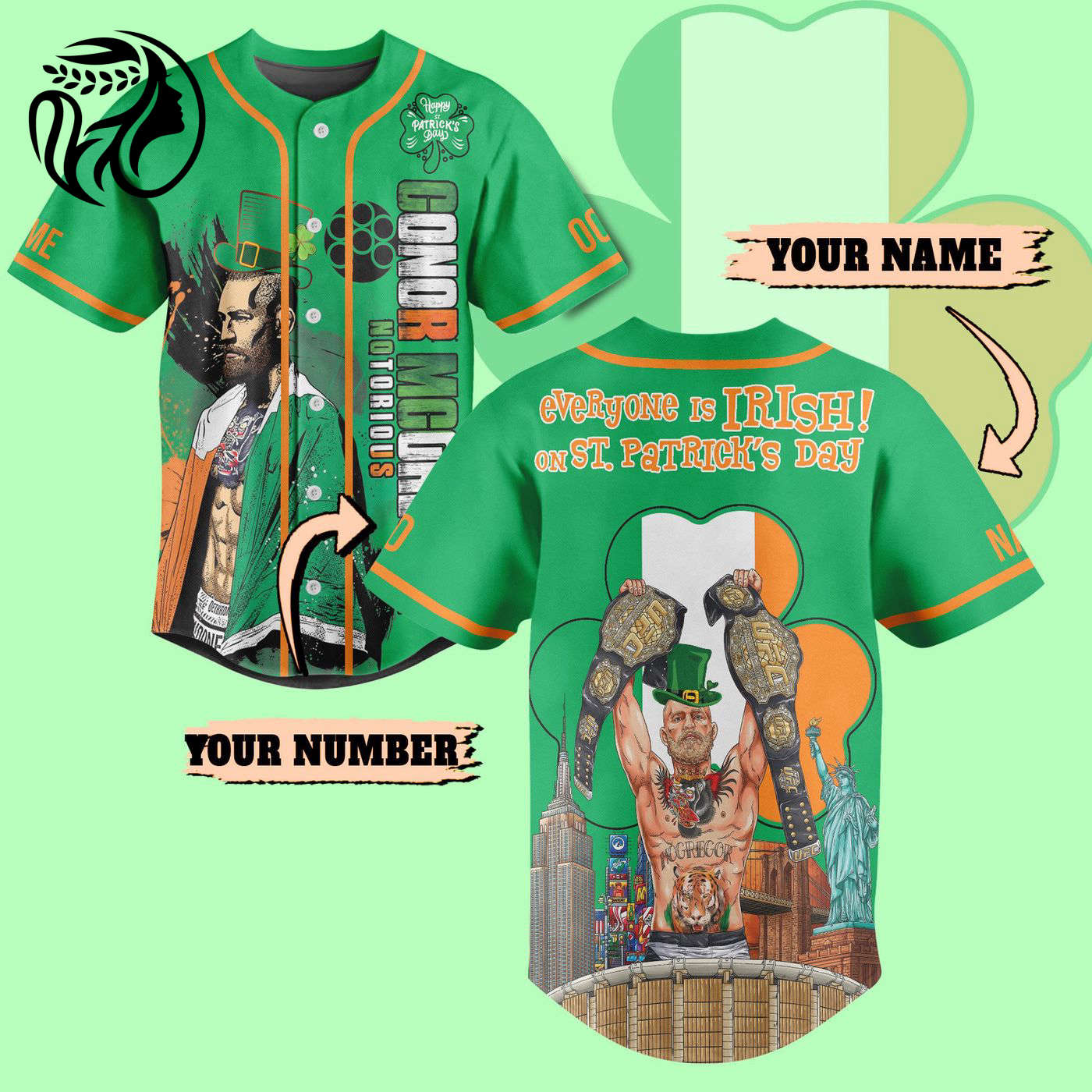 Conor McGregor Baseball Jersey For Men Women And Kids Gift