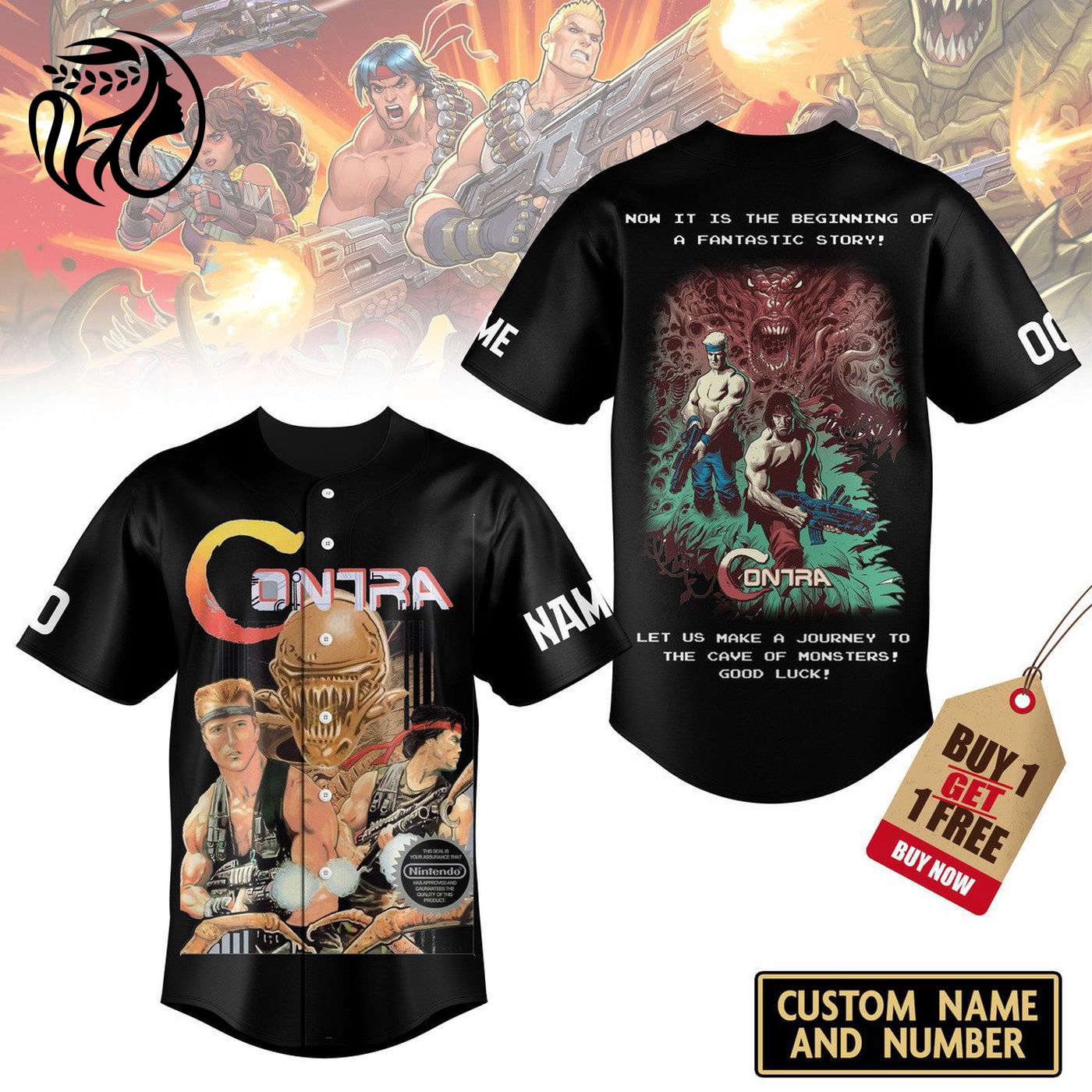 Contra Baseball Jersey For Men Women And Kids Gift