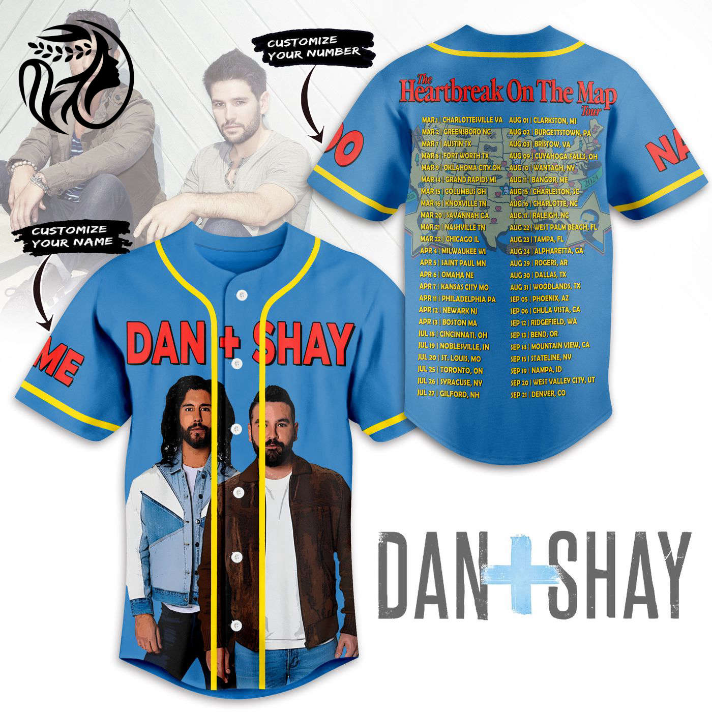 Dan Shay Baseball Jersey For Men Women And Kids Gift