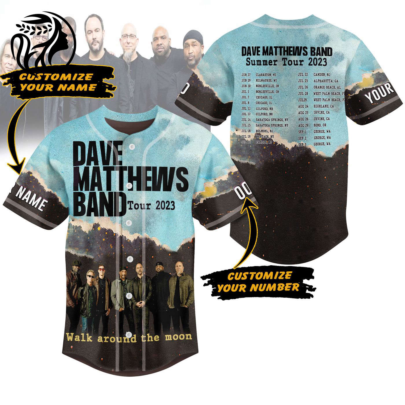 Dave Matthews Band Baseball Jersey For Men Women And Kids Gift