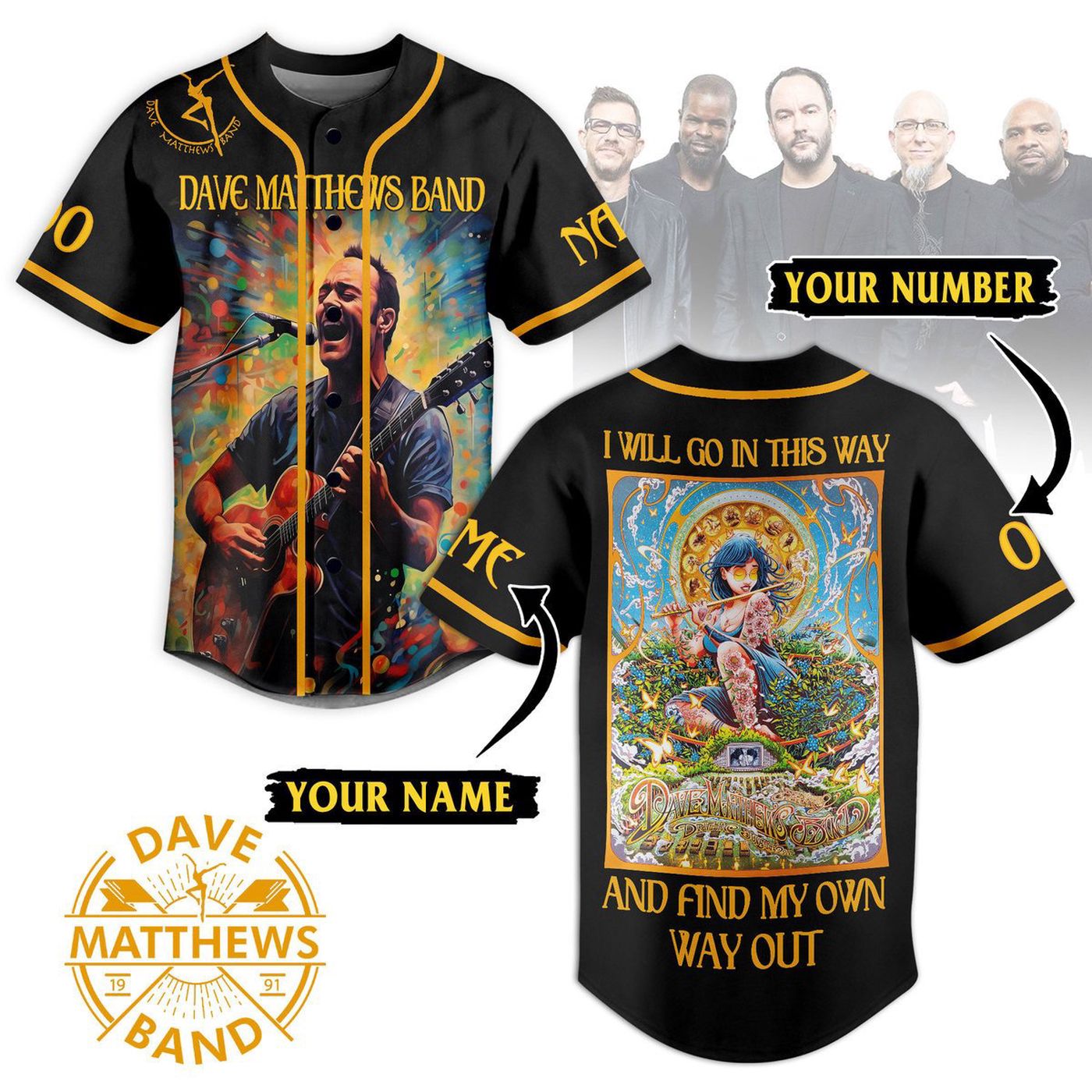 Dave Matthews Band Baseball Jersey For Men Women And Kids Gift