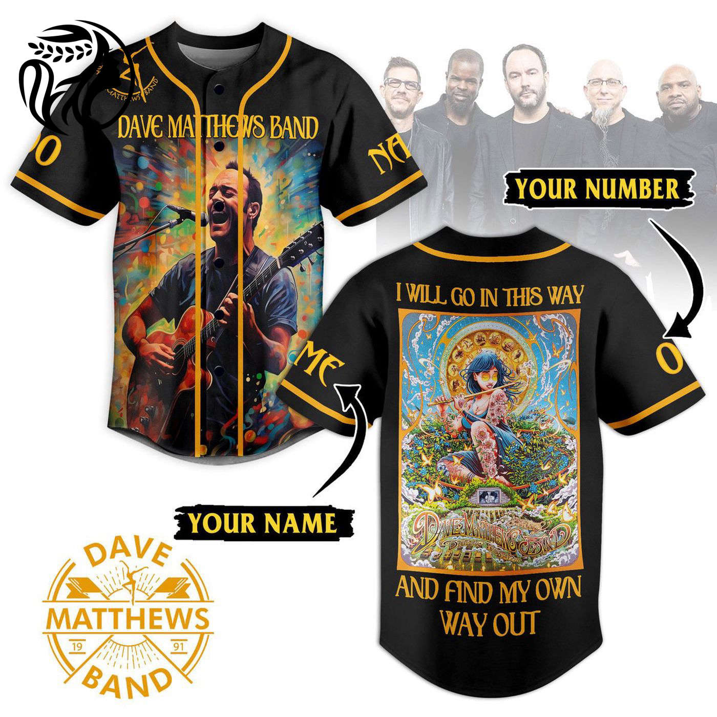 Dave Matthews Band Baseball Jersey For Men Women And Kids Gift