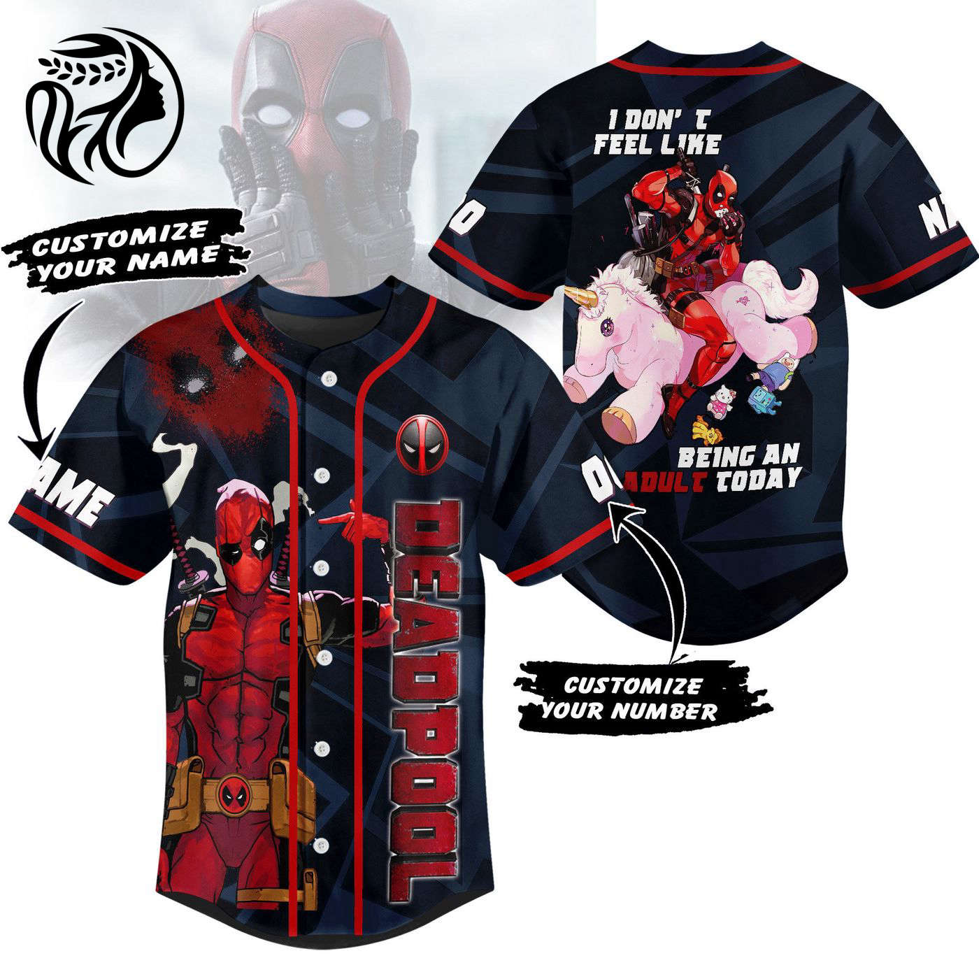 Deadpool Baseball Jersey For Men Women And Kids Gift