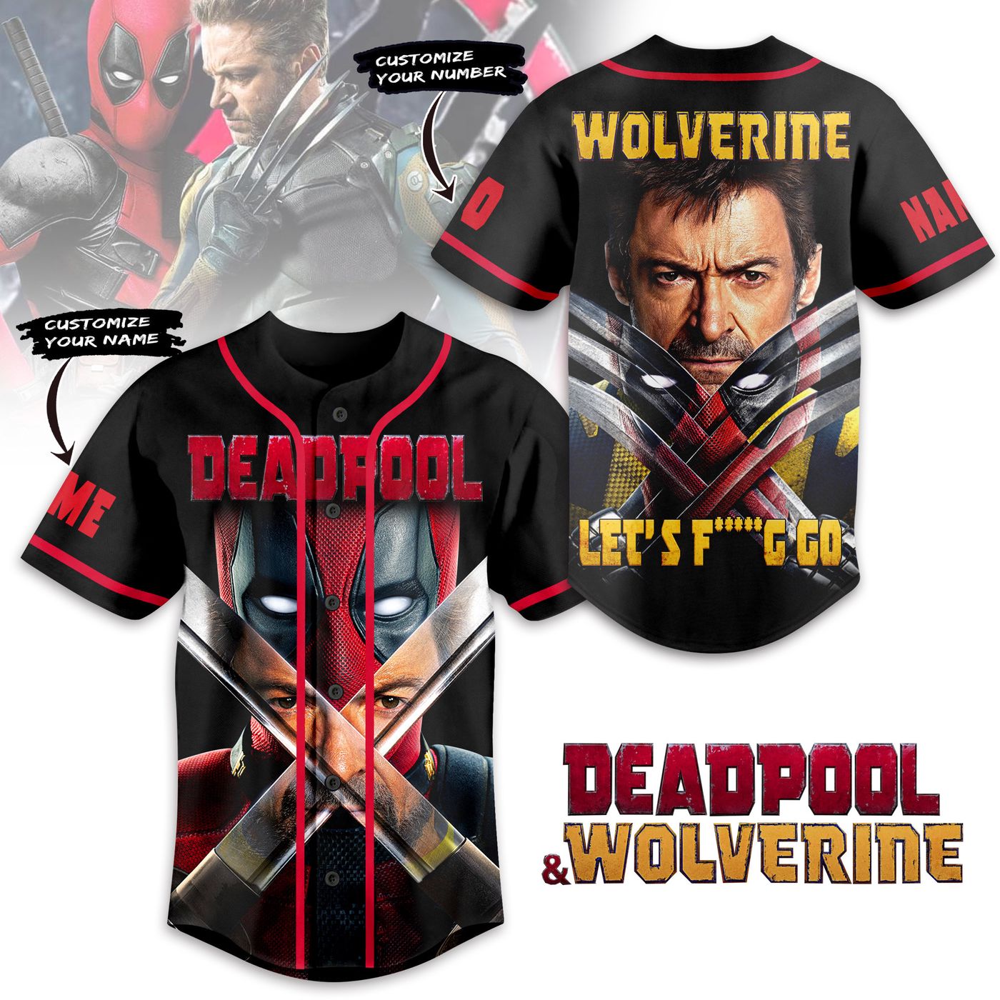 Deadpool & Wolverine Baseball Jersey For Men Women And Kids Gift