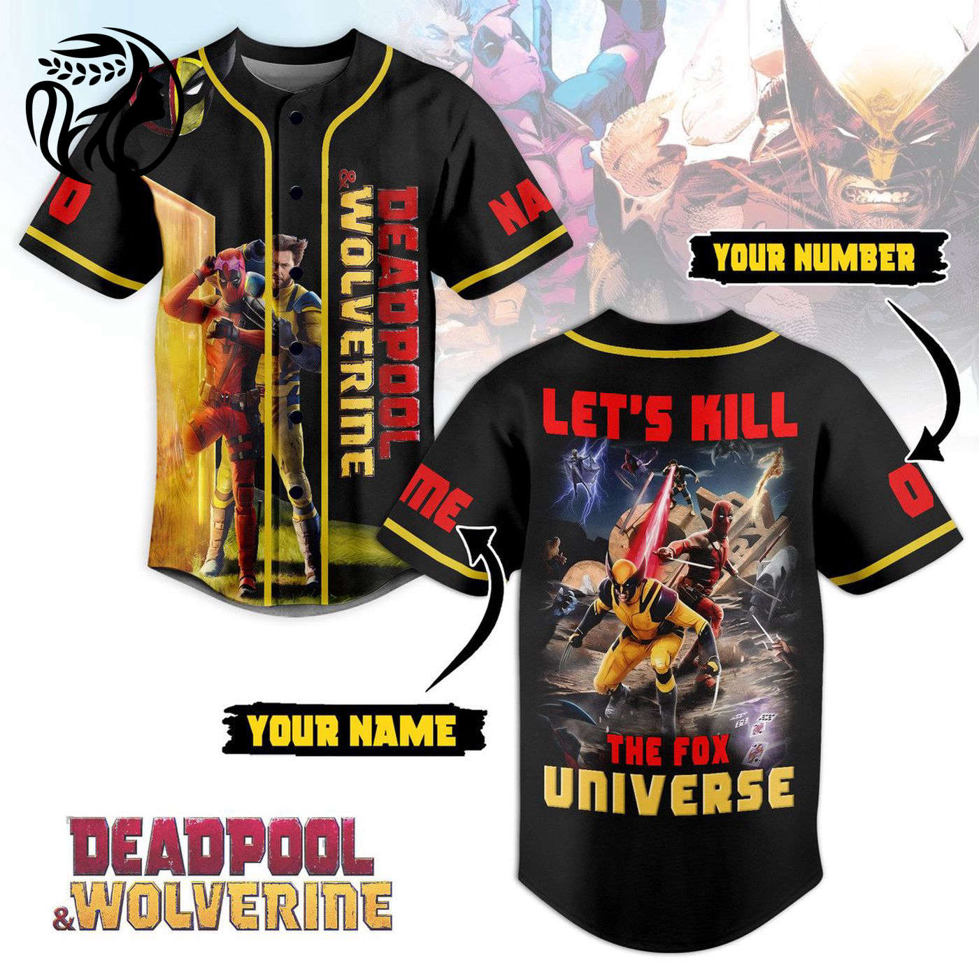 Deadpool & Wolverine Baseball Jersey For Men Women And Kids Gift