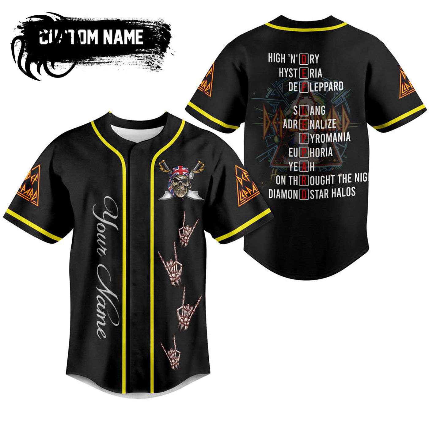 Def Leppard Baseball Jersey For Men Women And Kids Gift