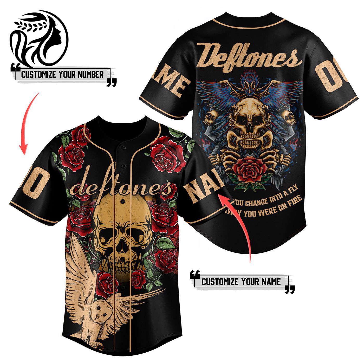 Deftones Baseball Jersey For Men Women And Kids Gift