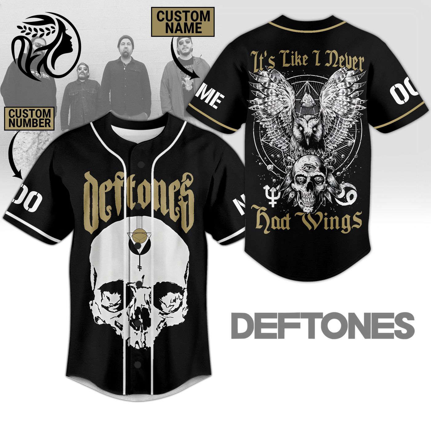 Deftones Baseball Jersey For Men Women And Kids Gift