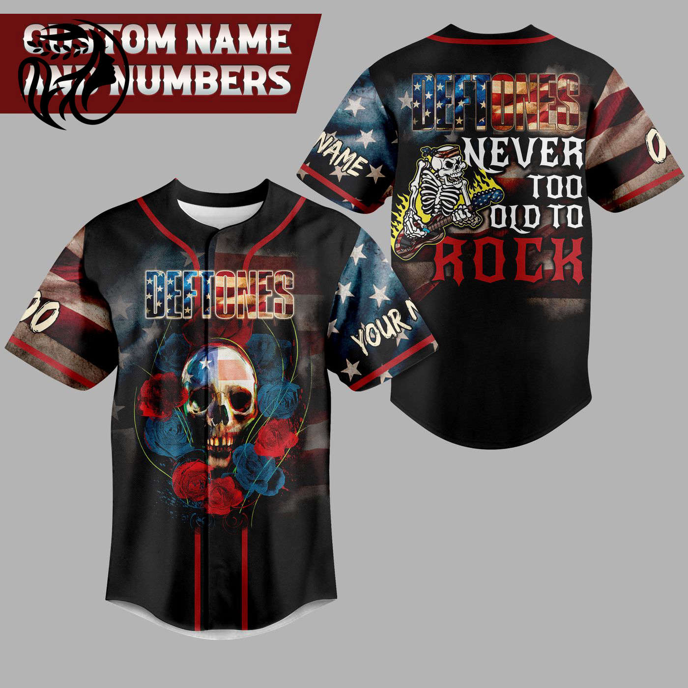 Deftones Baseball Jersey For Men Women And Kids Gift