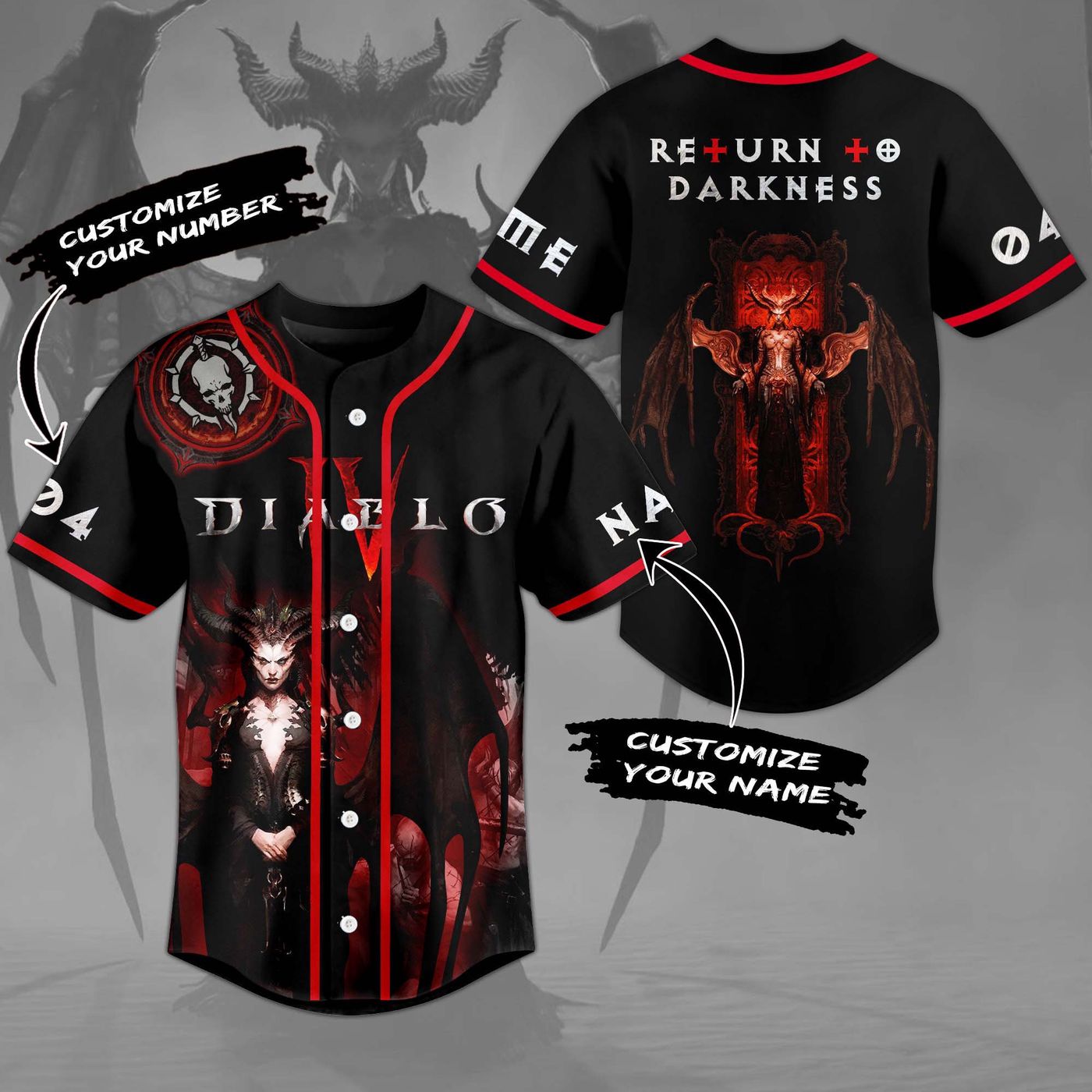 Diablo Baseball Jersey For Men Women And Kids Gift