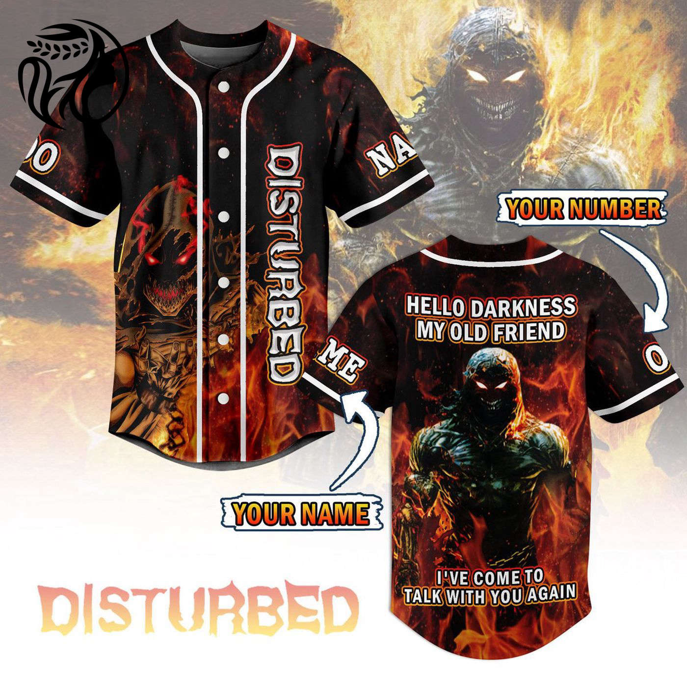 Disturbed Baseball Jersey For Men Women And Kids Gift