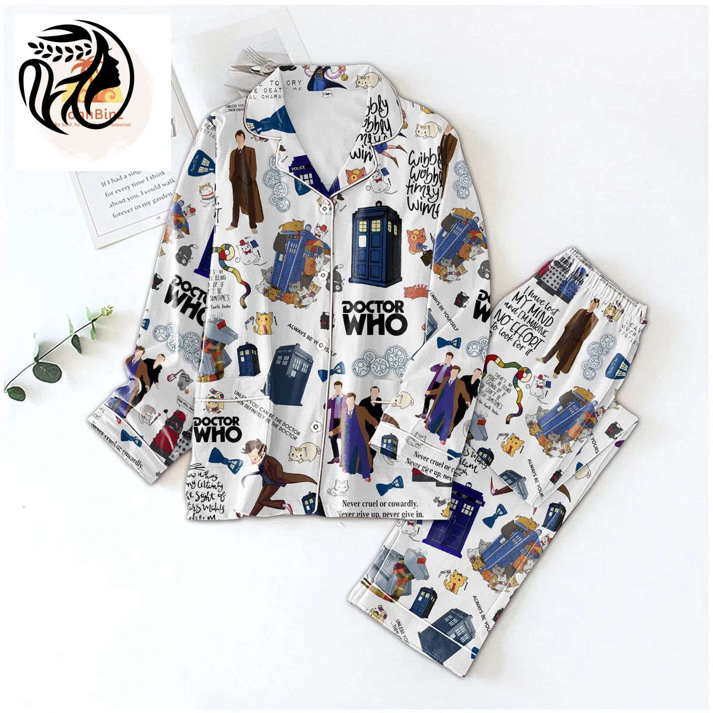 Doctor Who Pajamas Set: Womens Movie-Inspired Long Sleeve Gift for Her