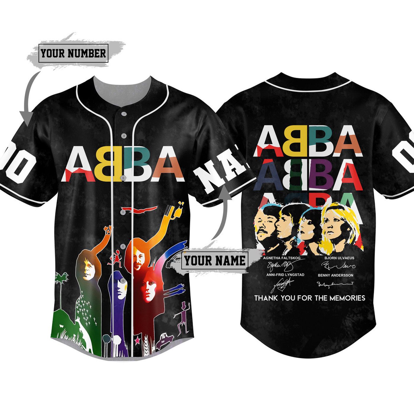 Doldams Thank You for the Memories Abba Baseball Jersey For Men Women And Kids Gift Doldams Thank You for the Memories Abba Baseball Jersey For Men Women And Kids Gift