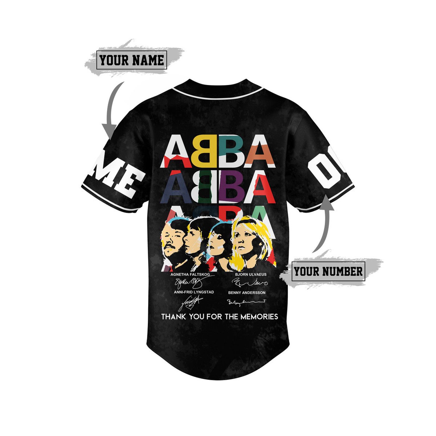 Doldams Thank You for the Memories Abba Baseball Jersey For Men Women And Kids Gift Doldams Thank You for the Memories Abba Baseball Jersey For Men Women And Kids Gift