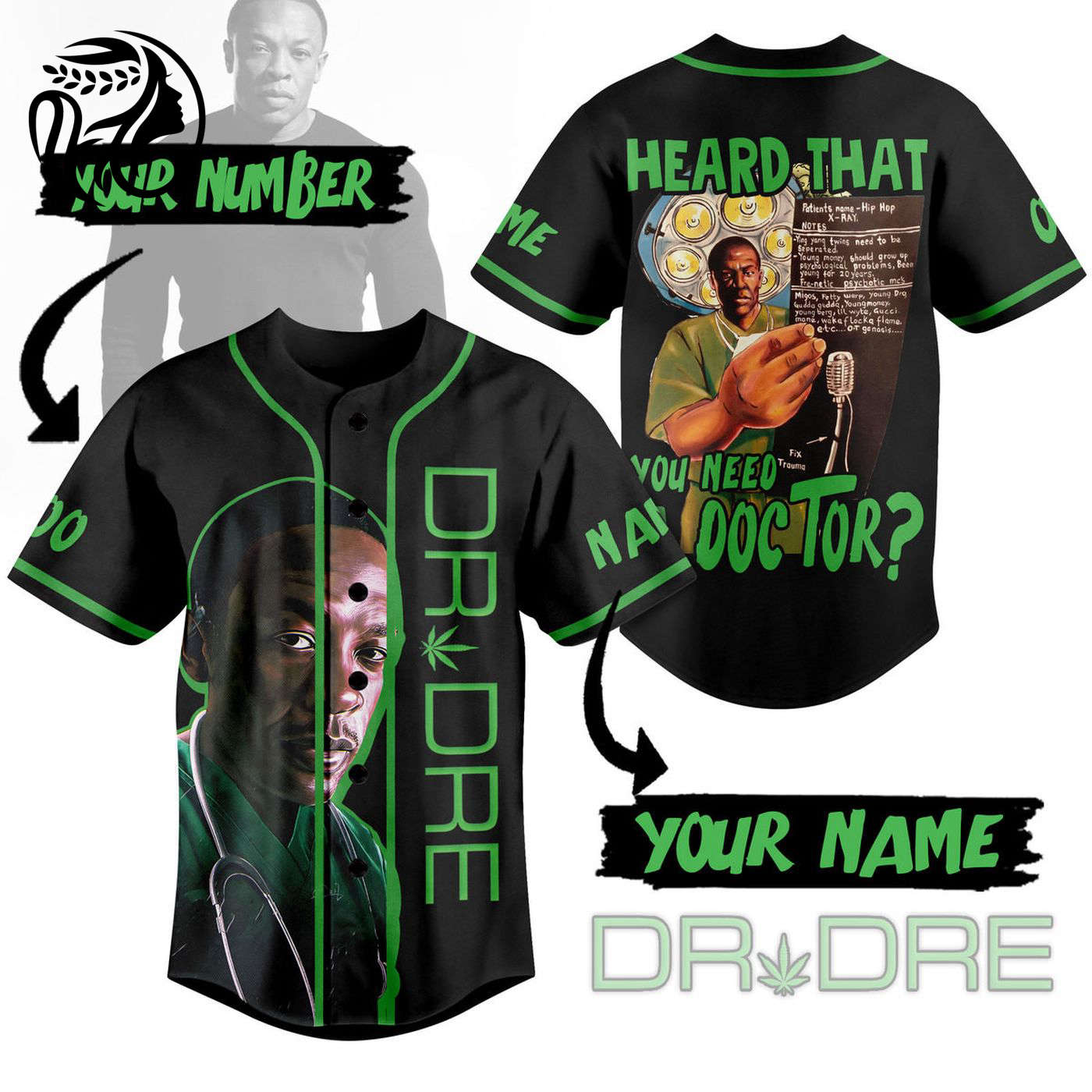 Dr. Dre Baseball Jersey For Men Women And Kids Gift