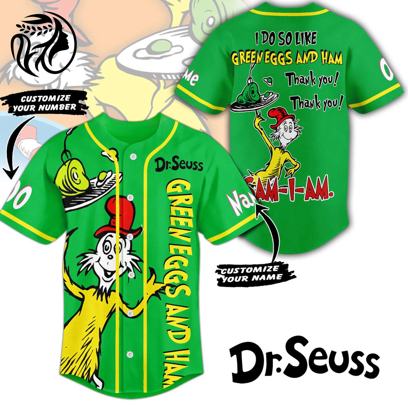 Dr. Seuss Baseball Jersey For Men Women And Kids Gift