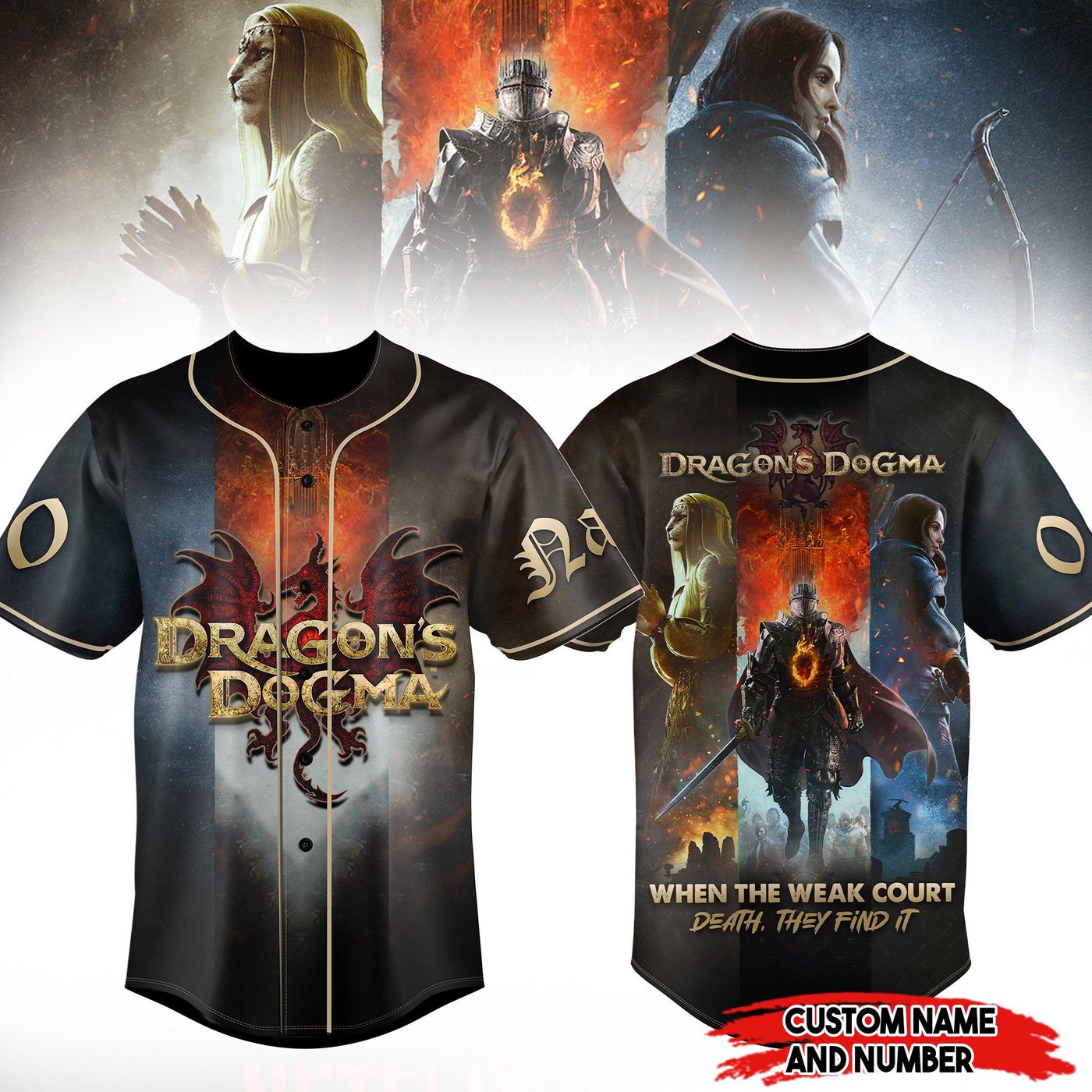 Dragon Dogma Baseball Jersey For Men Women And Kids Gift Dragon Dogma Baseball Jersey For Men Women And Kids Gift