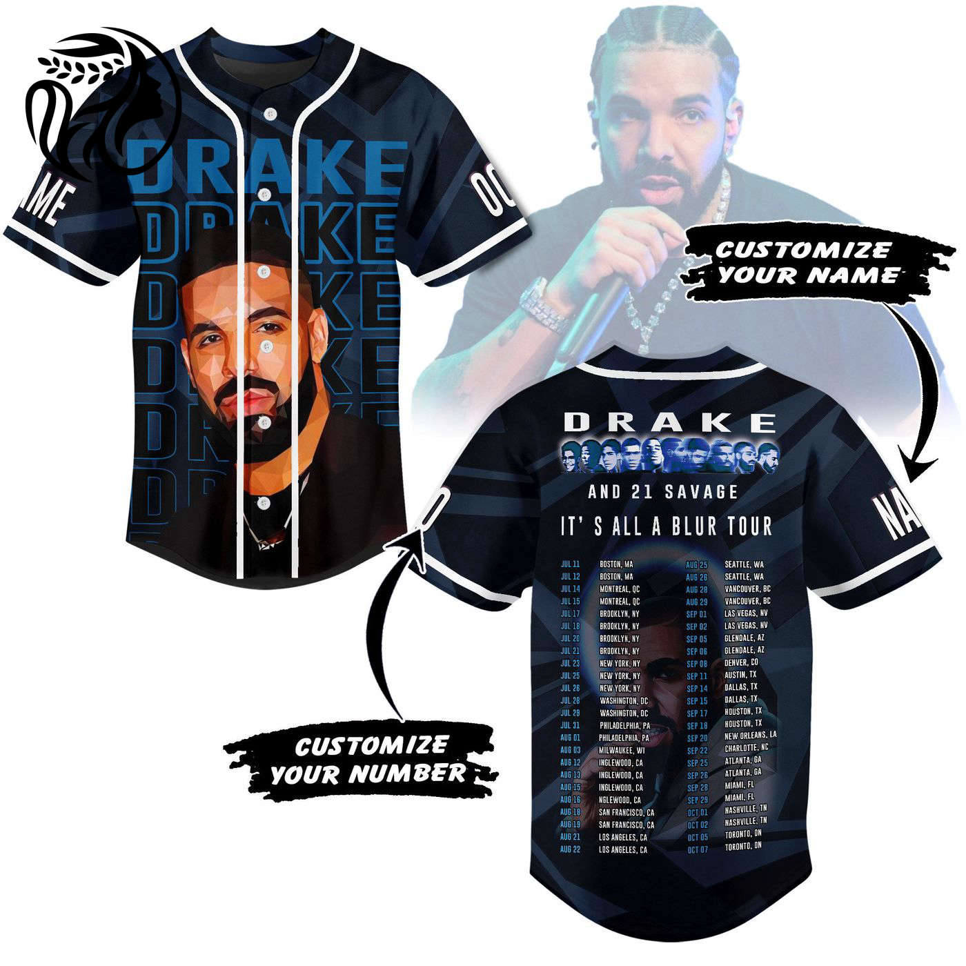 Drake Baseball Jersey For Men Women And Kids Gift