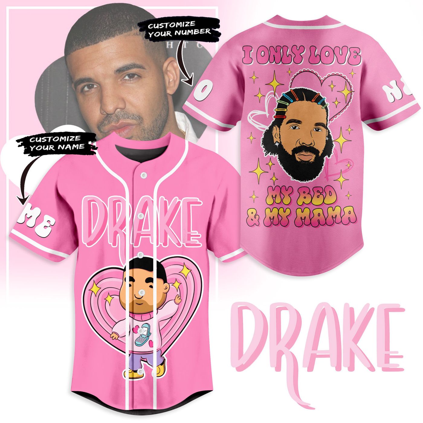 Drake Baseball Jersey For Men Women And Kids Gift