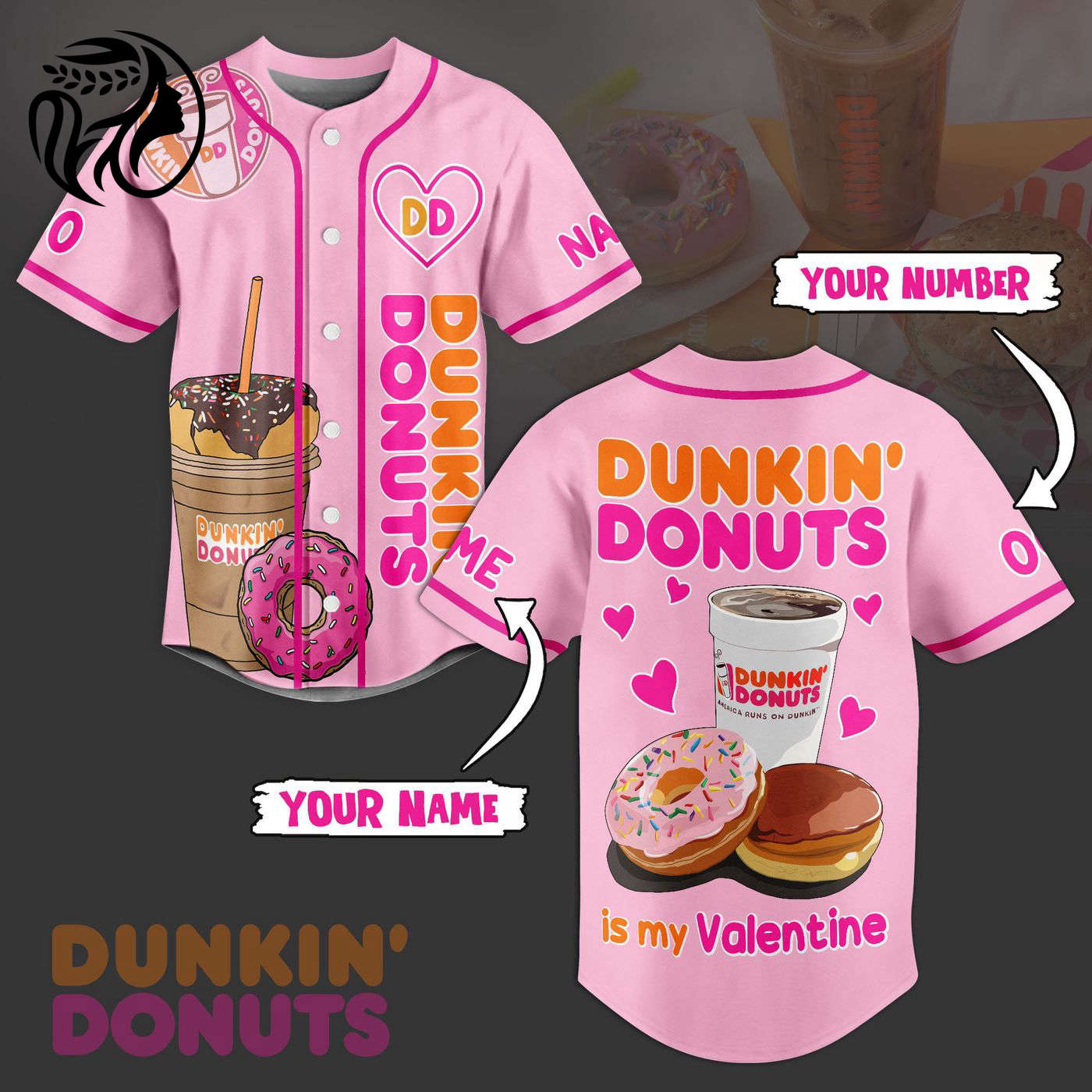 Dunkin Donuts Baseball Jersey For Men Women And Kids Gift