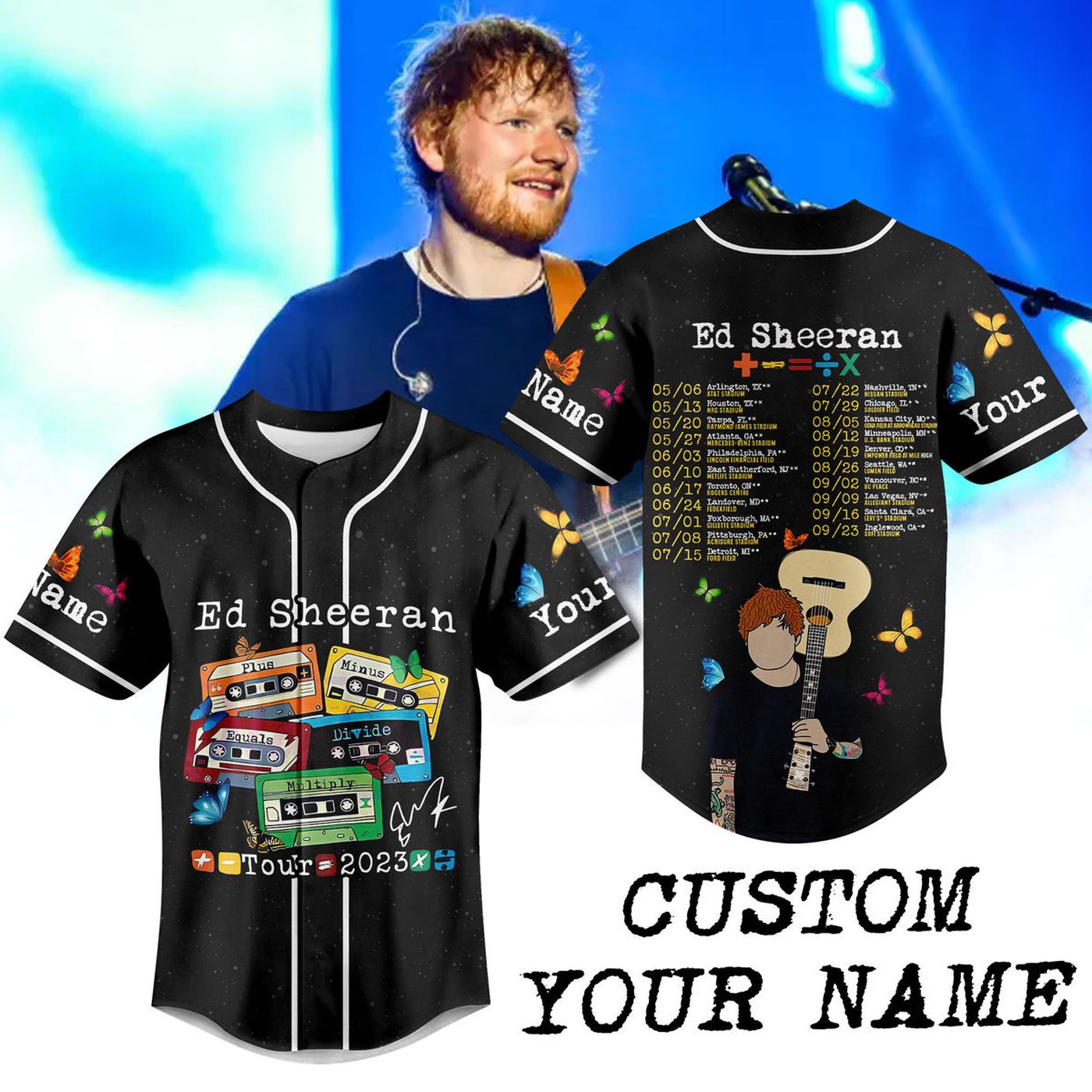 Ed Sheeran Baseball Jersey For Men Women And Kids Gift