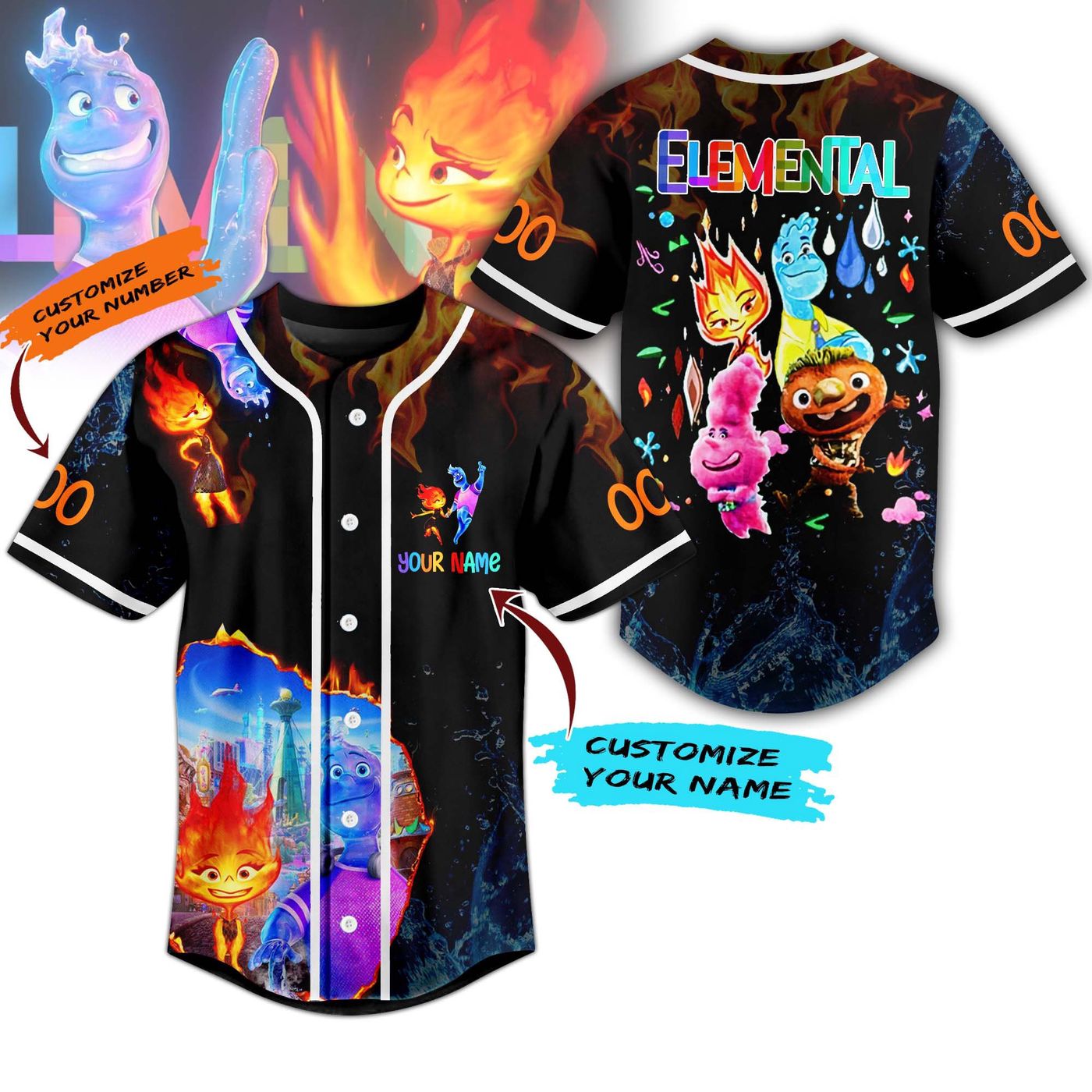 Elemental Baseball Jersey For Men Women And Kids Gift