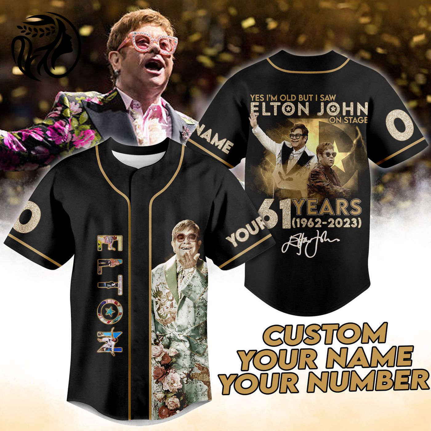 Elton John Baseball Jersey For Men Women And Kids Gift