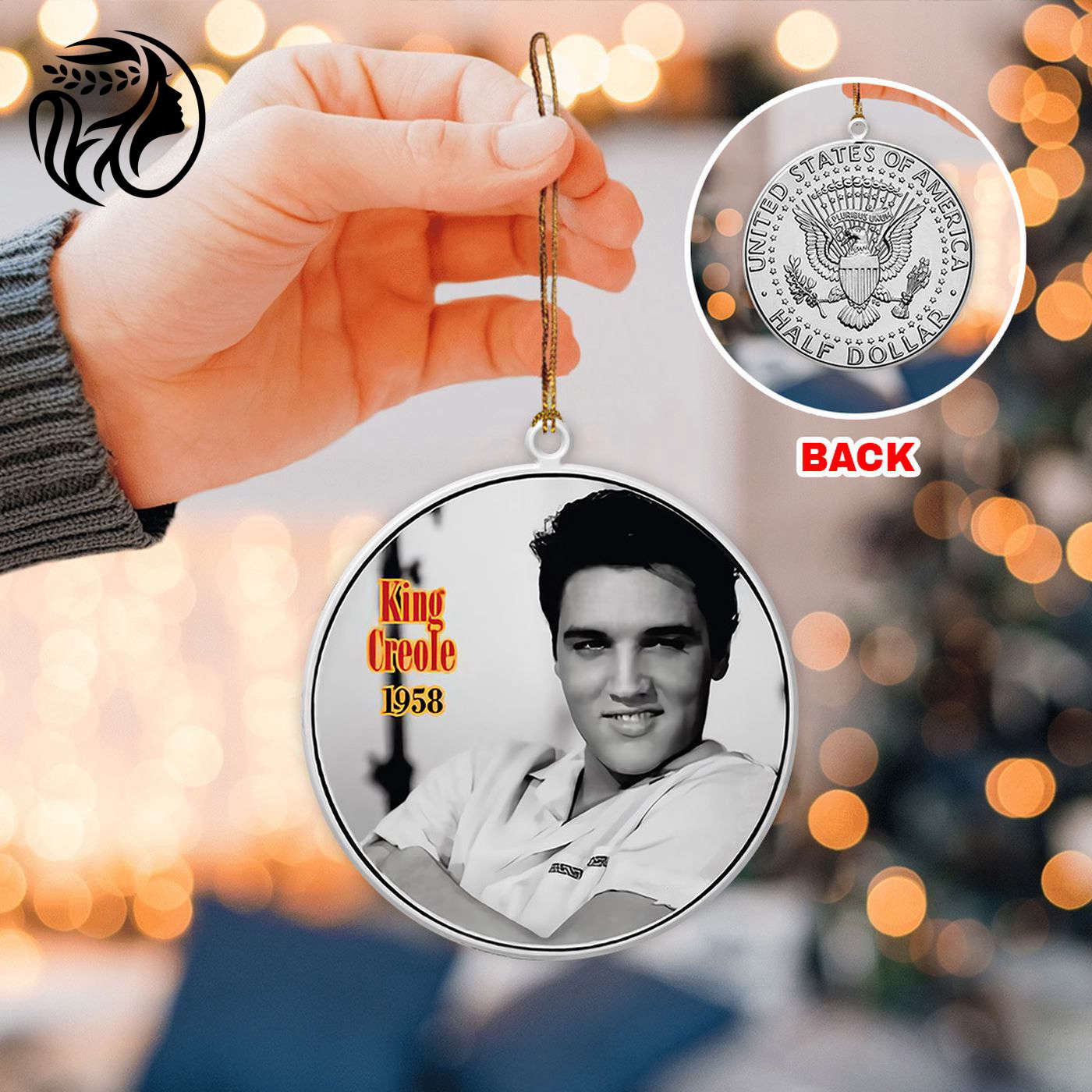 Elvis Presley 2-Side Printed Acrylic Ornament.2