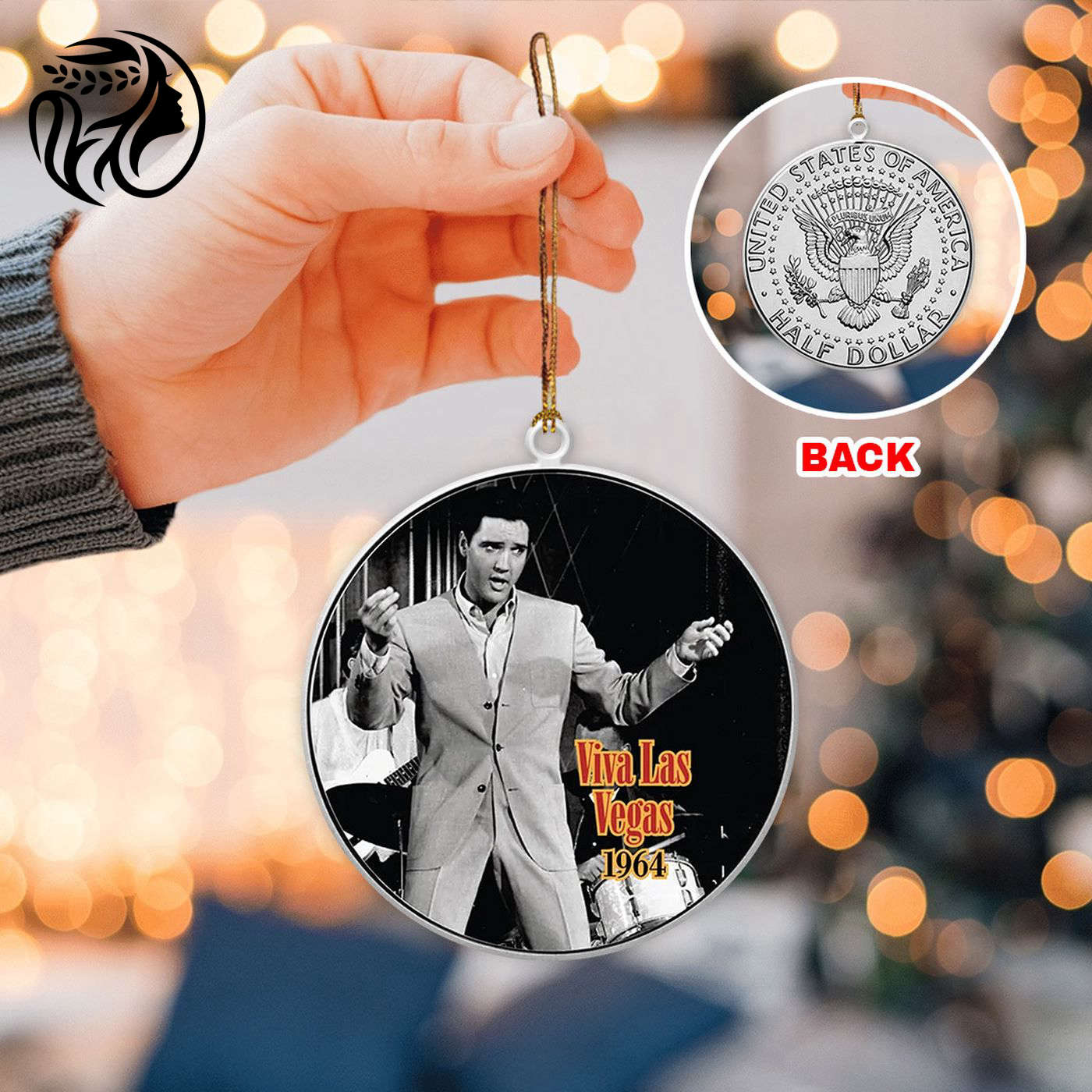Elvis Presley 2-Side Printed Acrylic Ornament.5