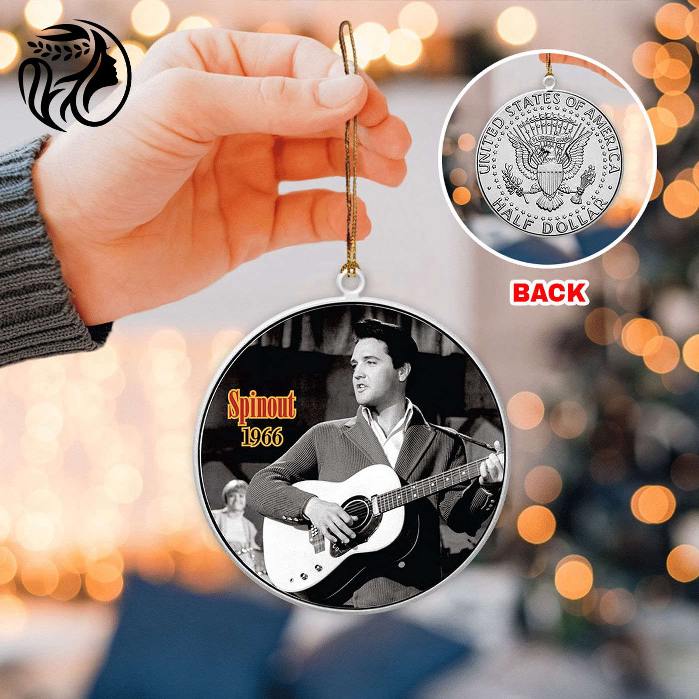 Elvis Presley 2-Side Printed Acrylic Ornament.6