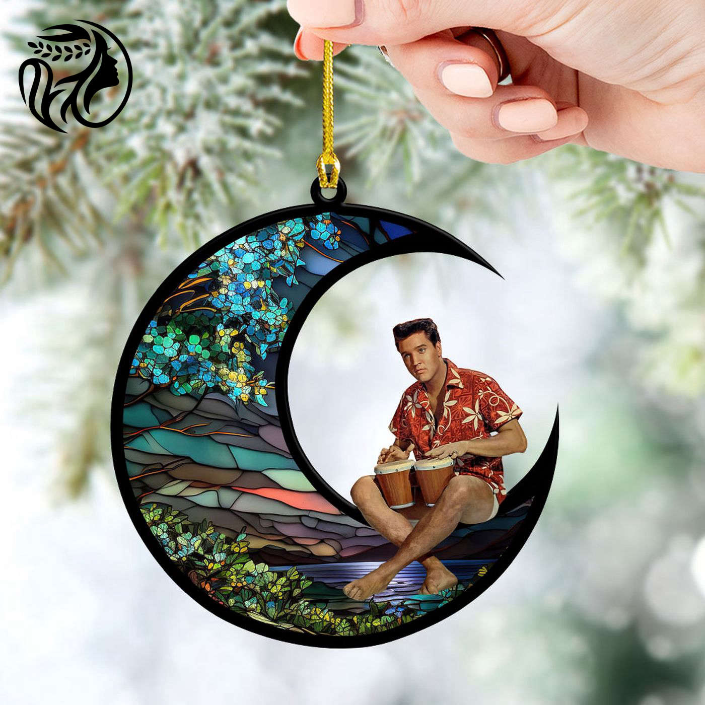 Elvis Presley 2-Side Printed Acrylic Ornament.2