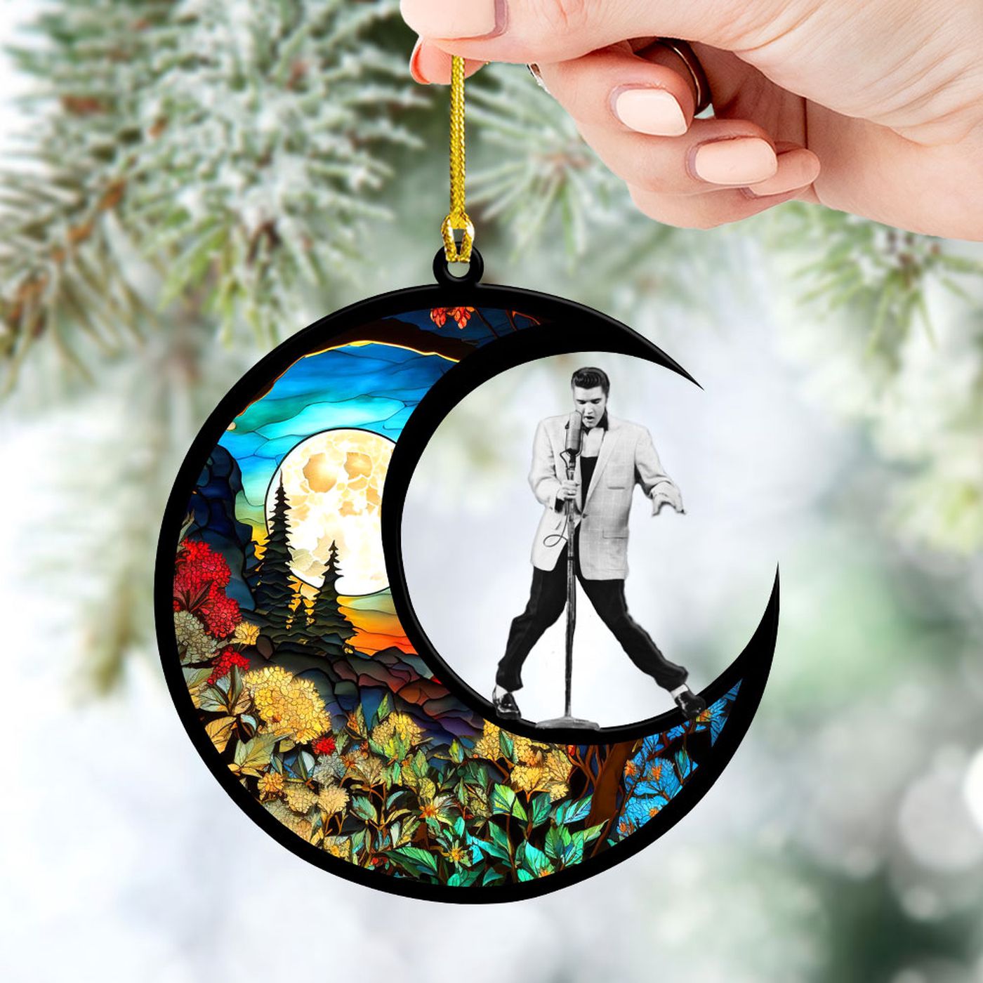 Elvis Presley 2-Side Printed Acrylic Ornament.3