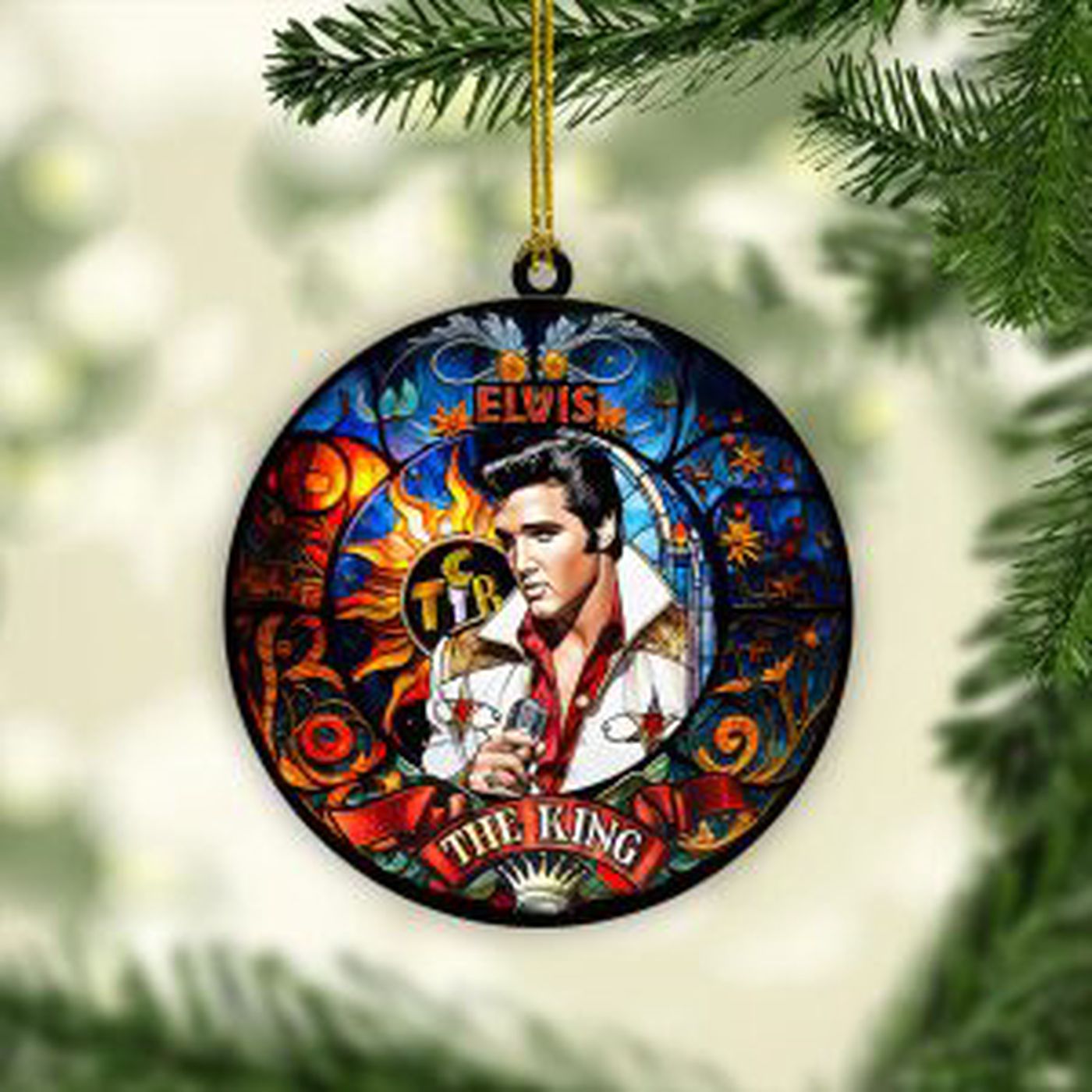 Elvis Presley 2-Side Printed Acrylic Ornament.3
