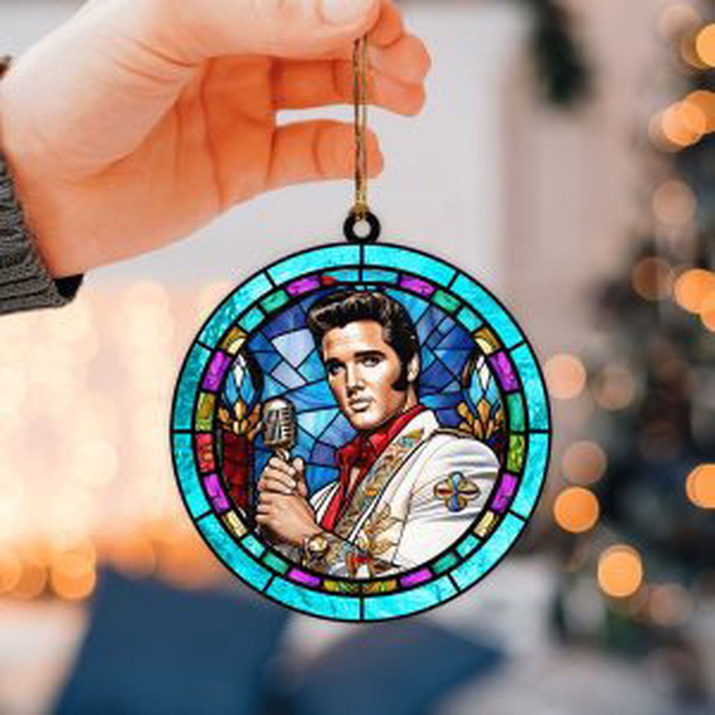 Elvis Presley 2-Side Printed Acrylic Ornament.5