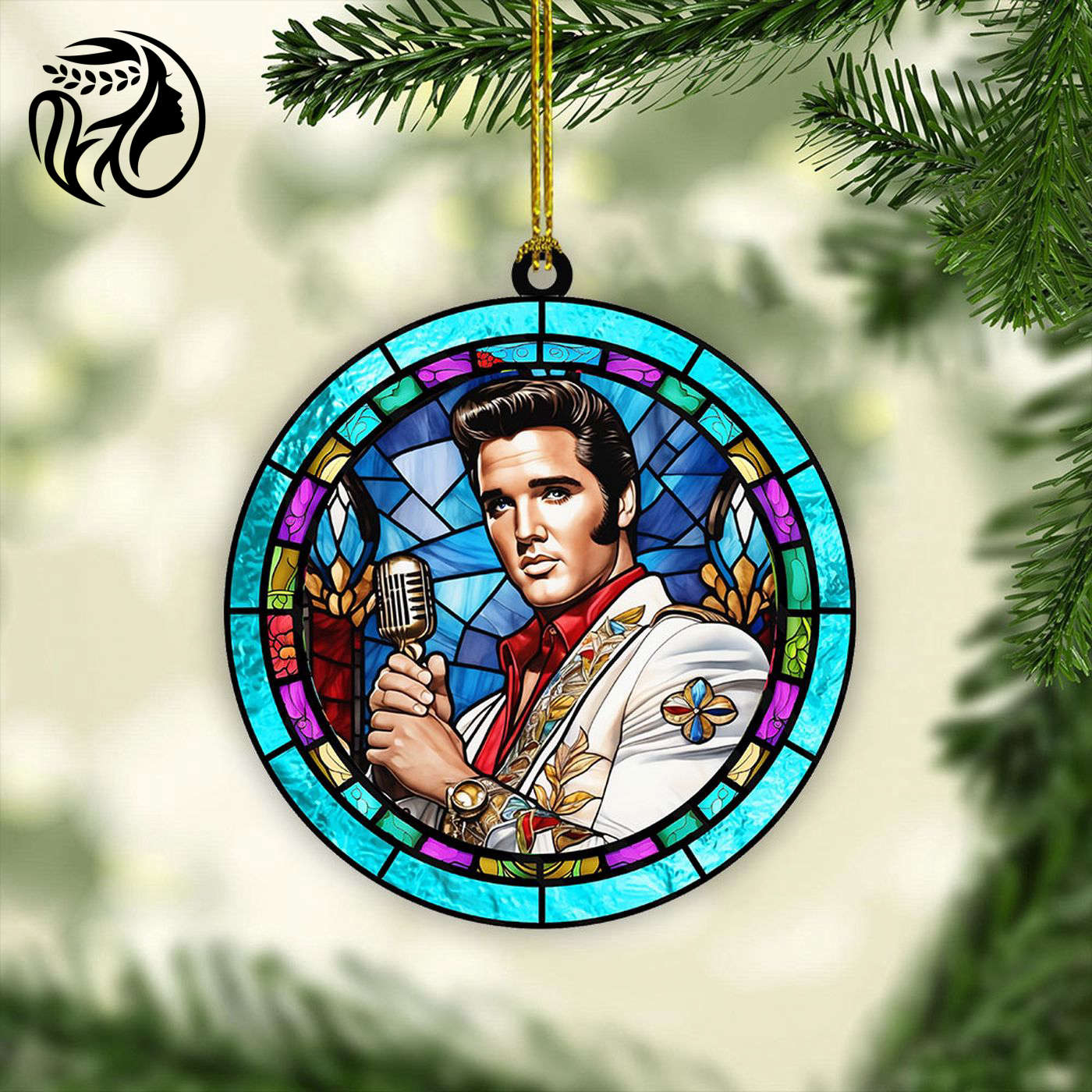 Elvis Presley 2-Side Printed Acrylic Ornament.5