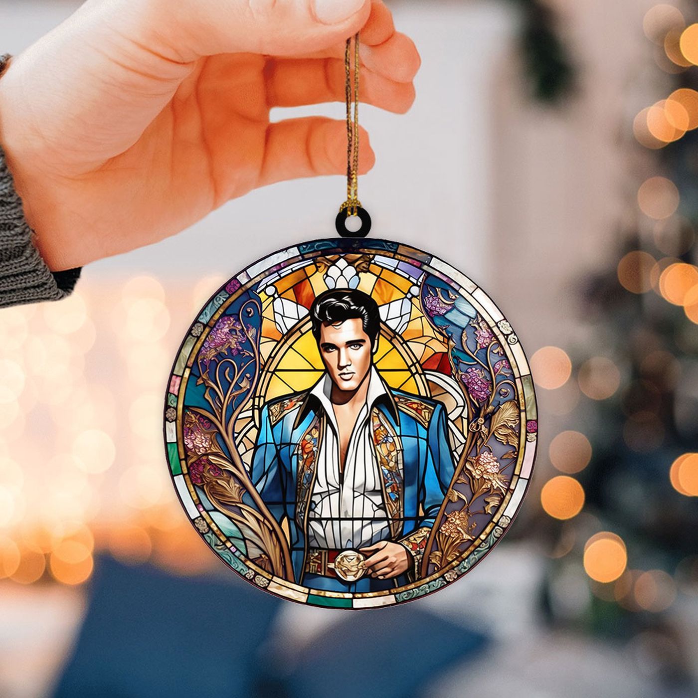 Elvis Presley 2-Side Printed Acrylic Ornament.6 Elvis Presley 2-Side Printed Acrylic Ornament.6