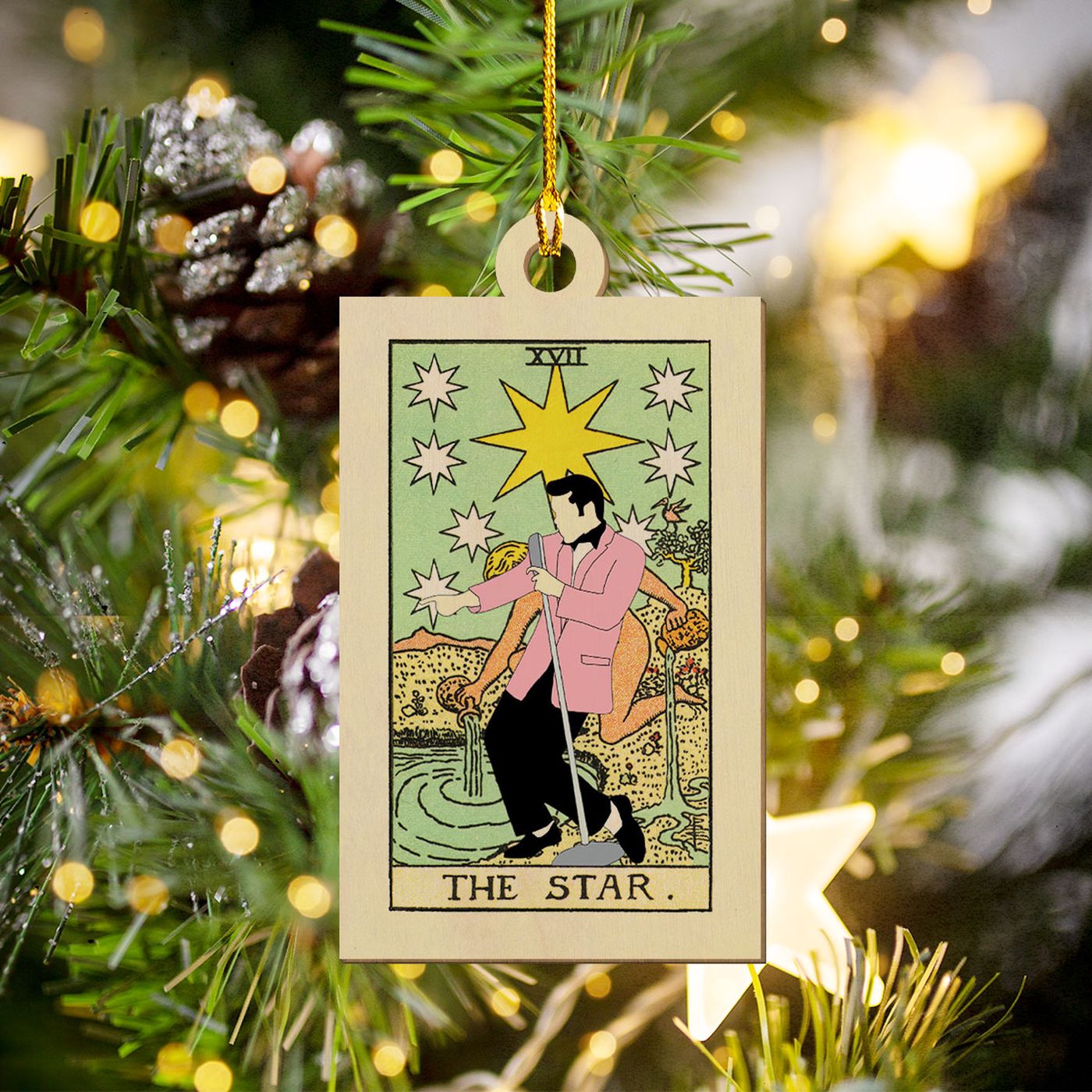 Elvis Presley 2-Side Printed Wood Ornament – VANDH1059.1