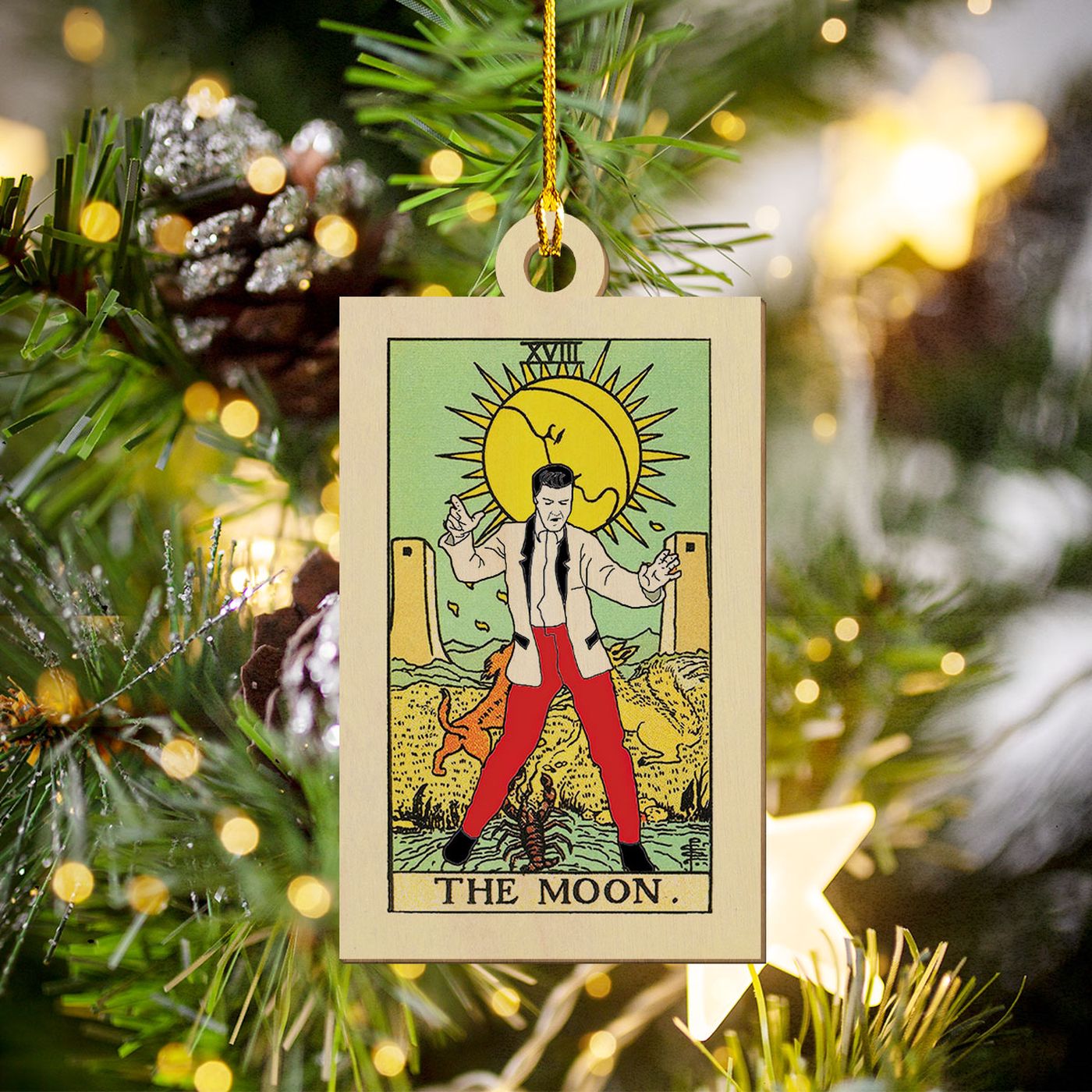 Elvis Presley 2-Side Printed Wood Ornament – VANDH1059.3